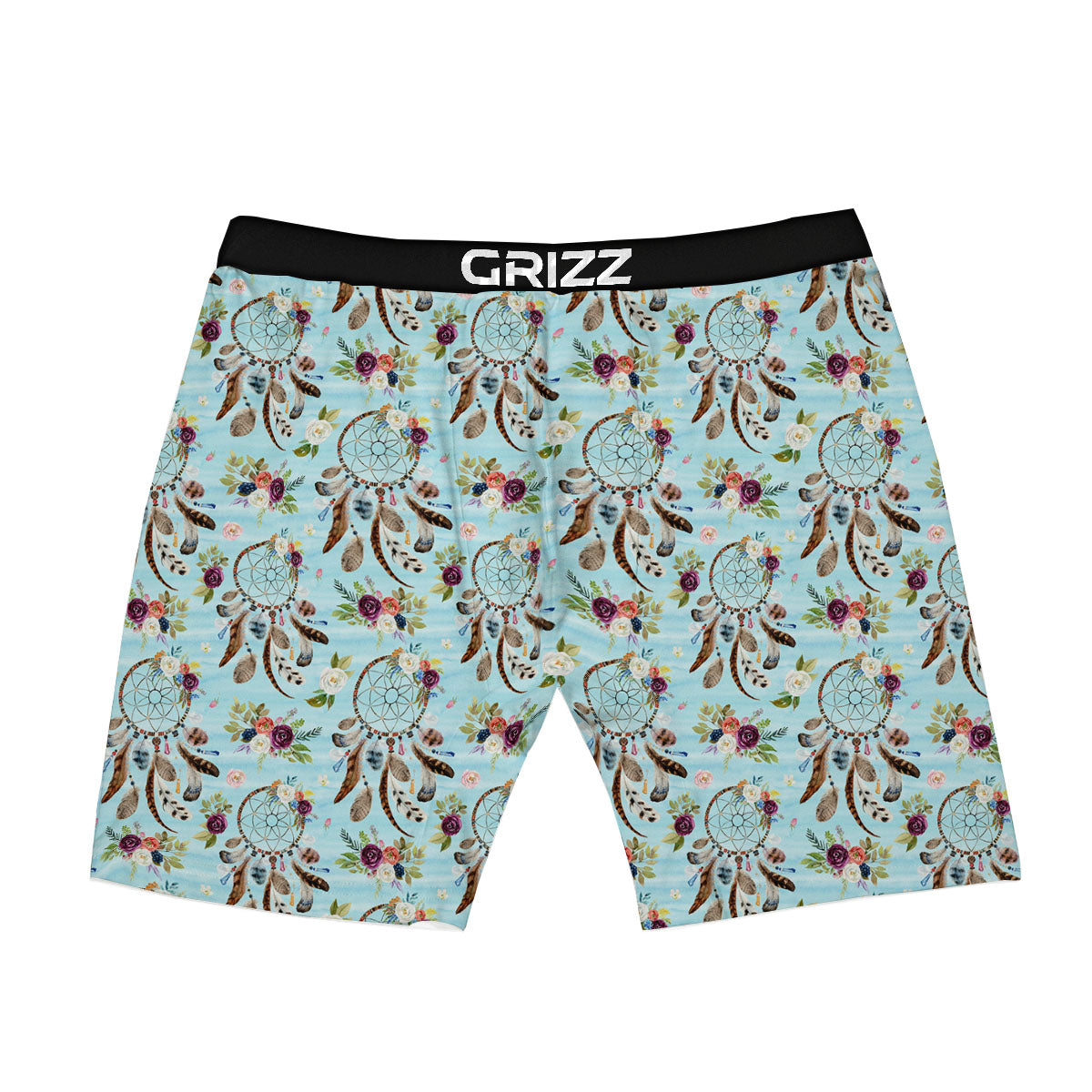 Dream Catcher Blue Native Print Pattern Boxer Briefs-grizzshop