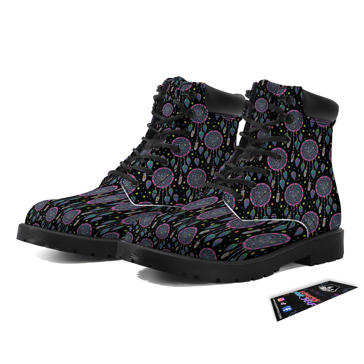Dream Catcher Boho Print Pattern Boots-grizzshop