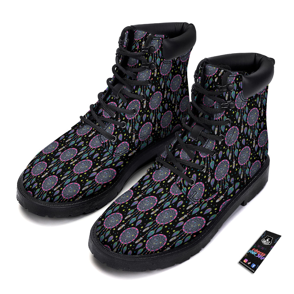 Dream Catcher Boho Print Pattern Boots-grizzshop