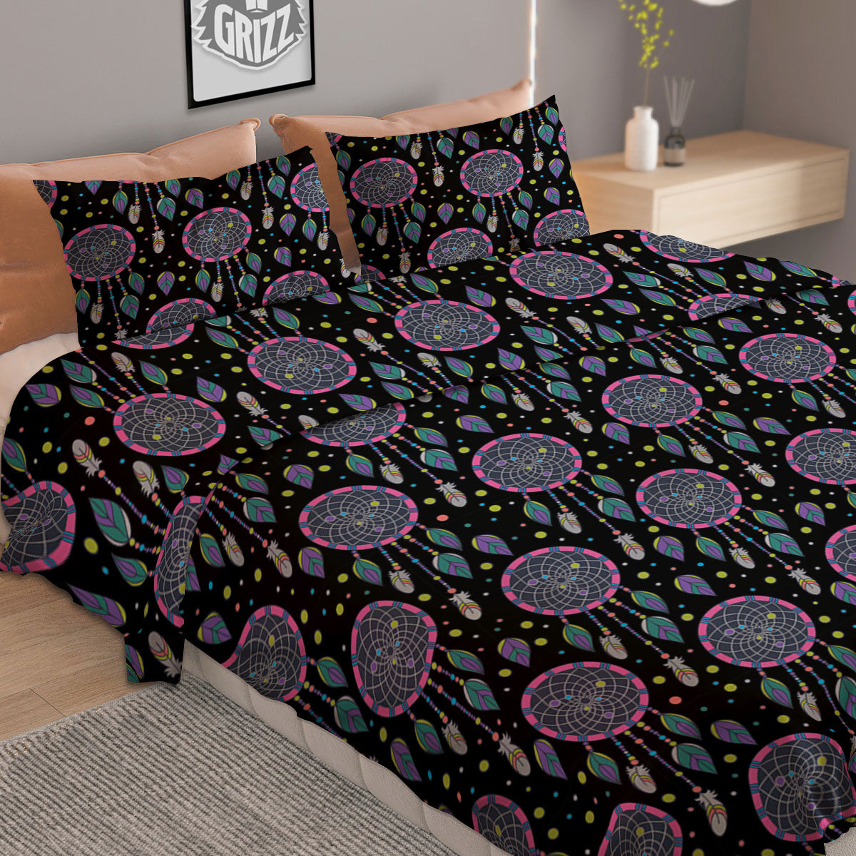 First In Last Out Firefighter Print Duvet Cover Bedding Set