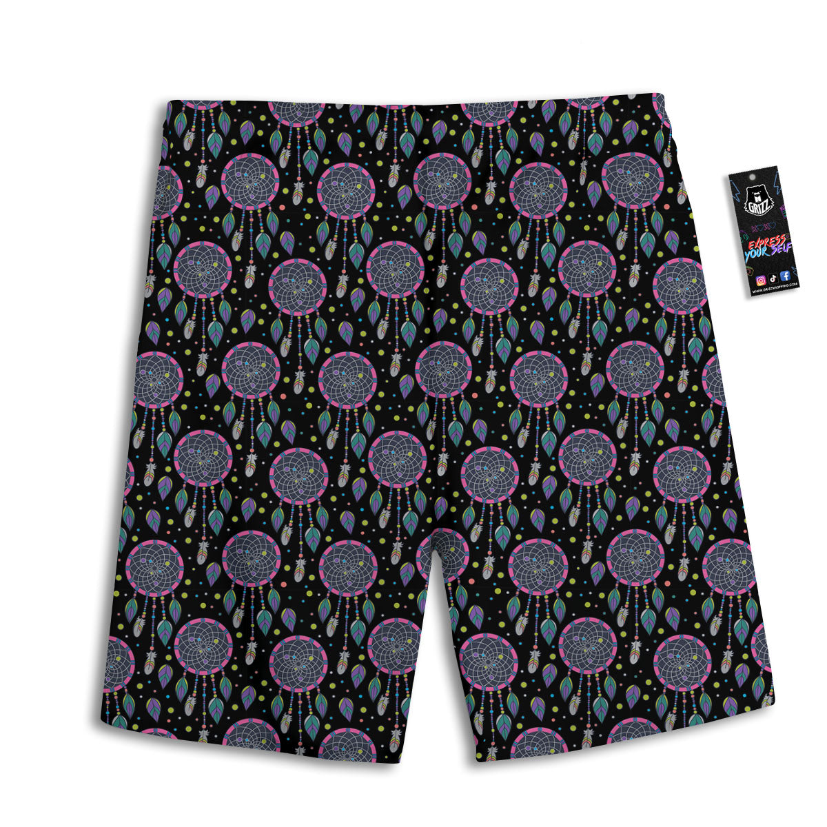 Dream Catcher Boho Print Pattern Men's Athletic Shorts