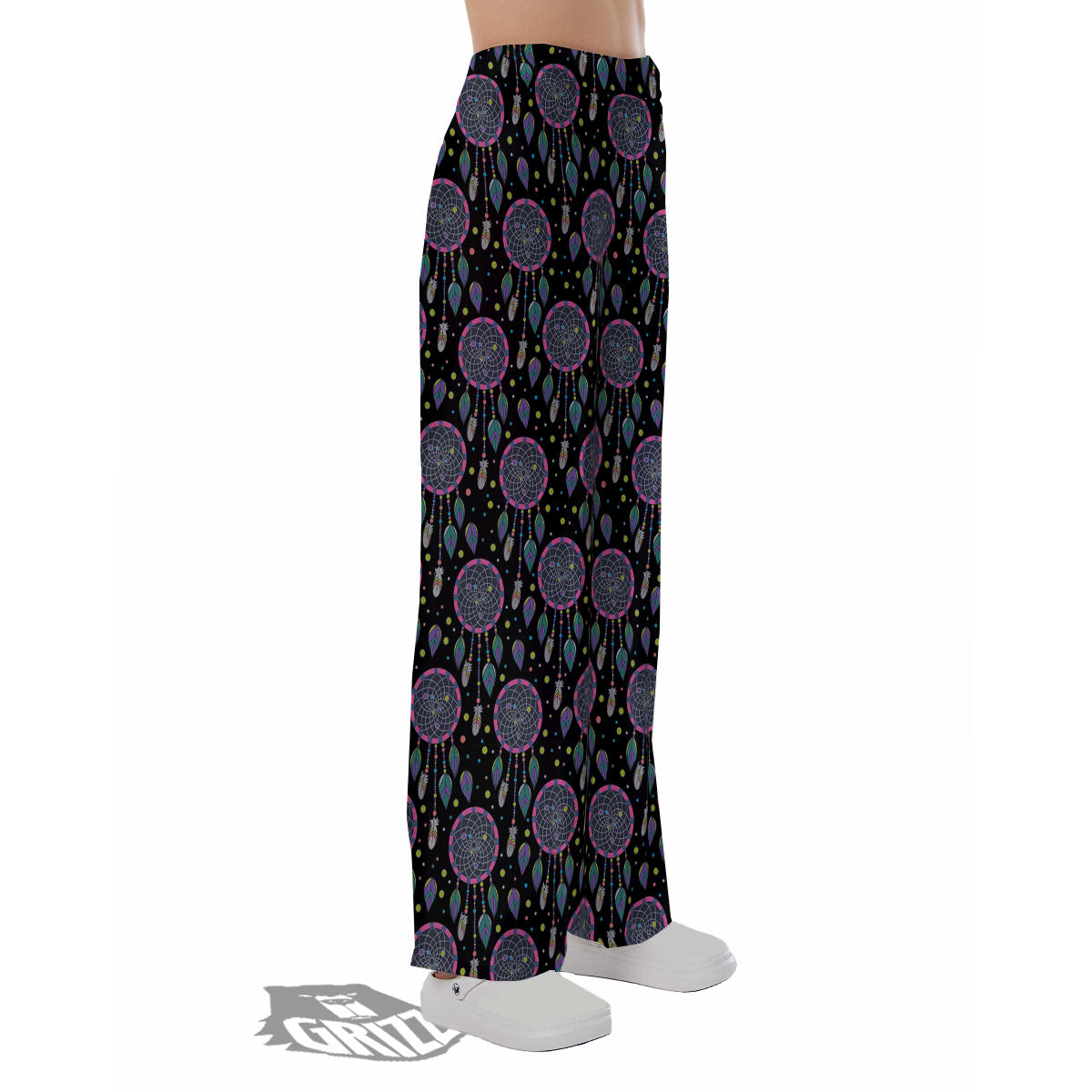 Dream Catcher Boho Print Pattern Pajama Pants-grizzshop