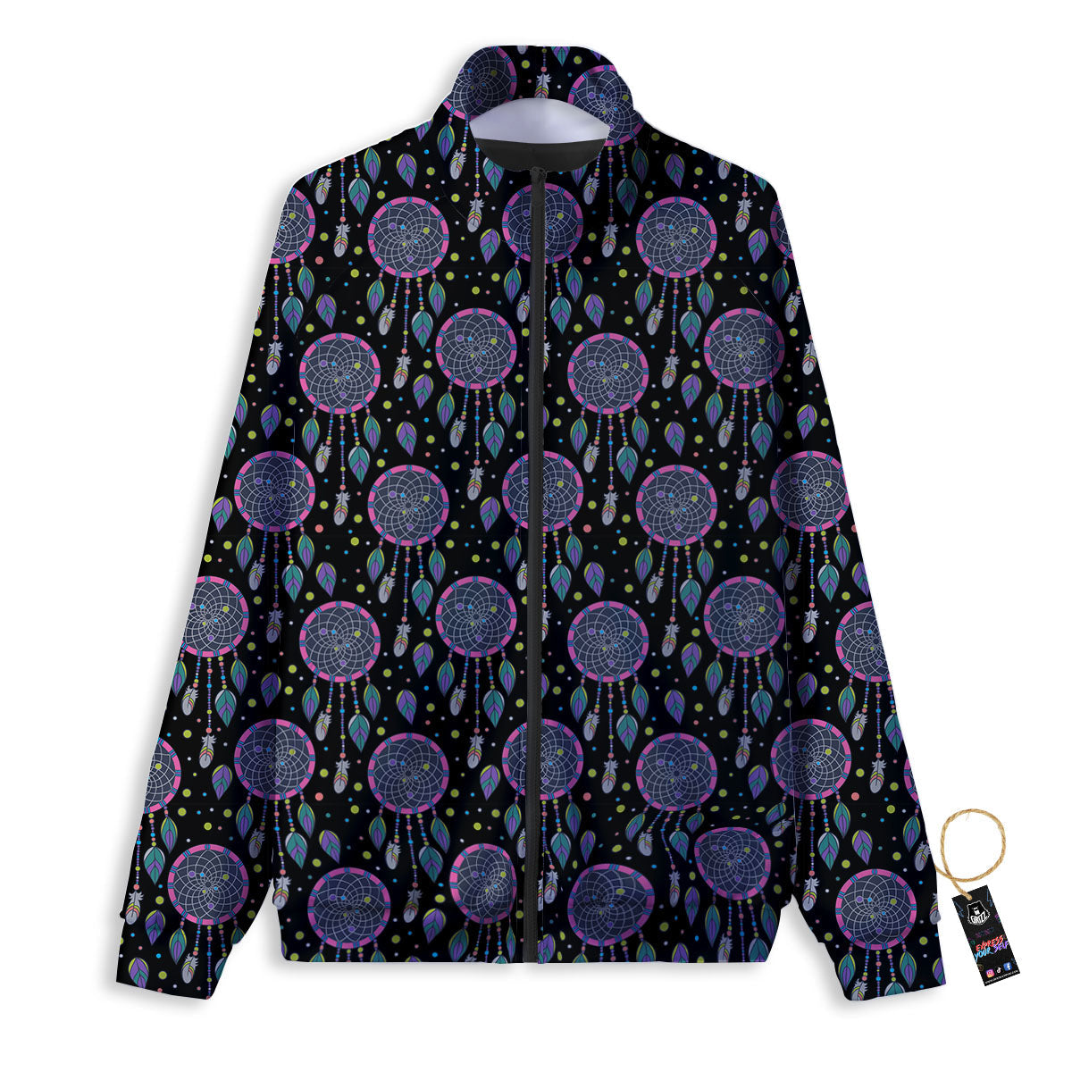 Dream Catcher Boho Print Pattern Track Jacket-grizzshop