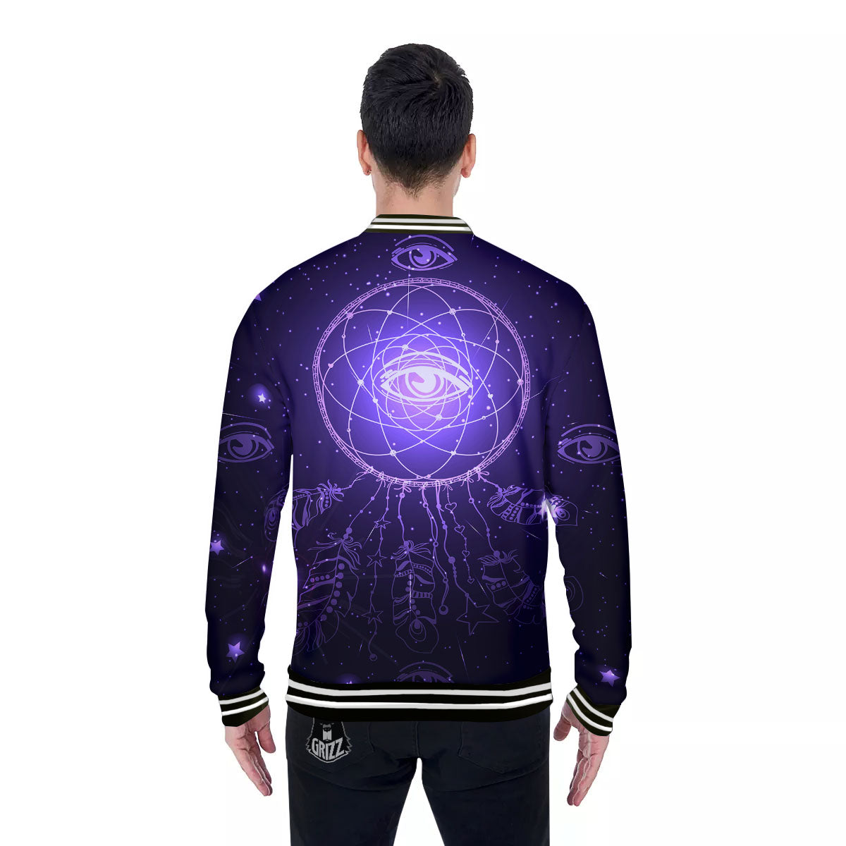 Dream Catcher Constellation Native Print Baseball Jacket-grizzshop
