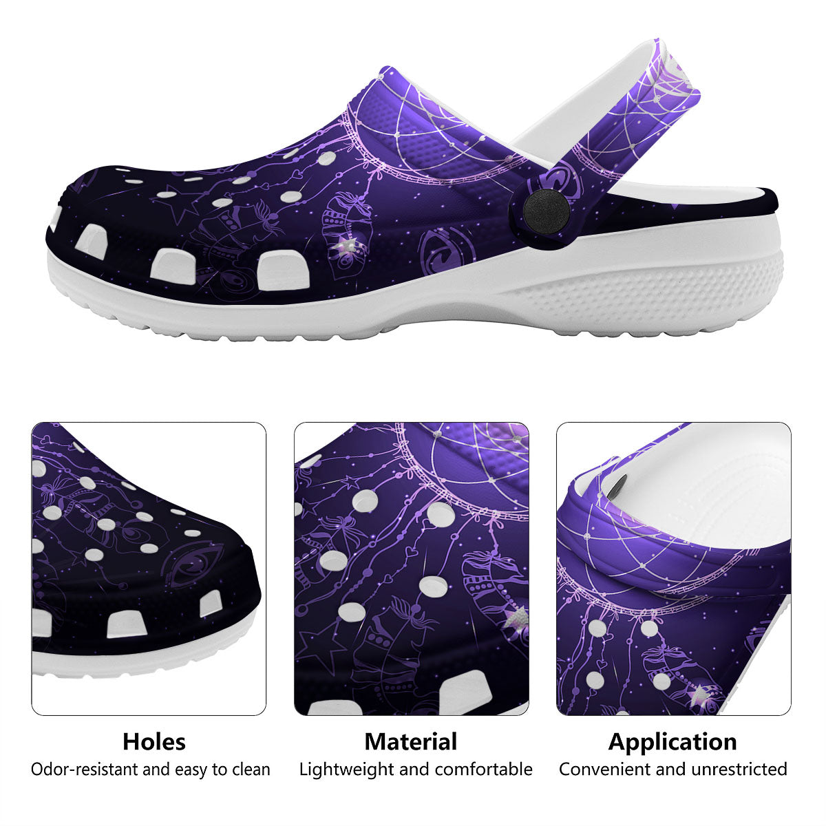 Dream Catcher Constellation Native Print Clog-grizzshop