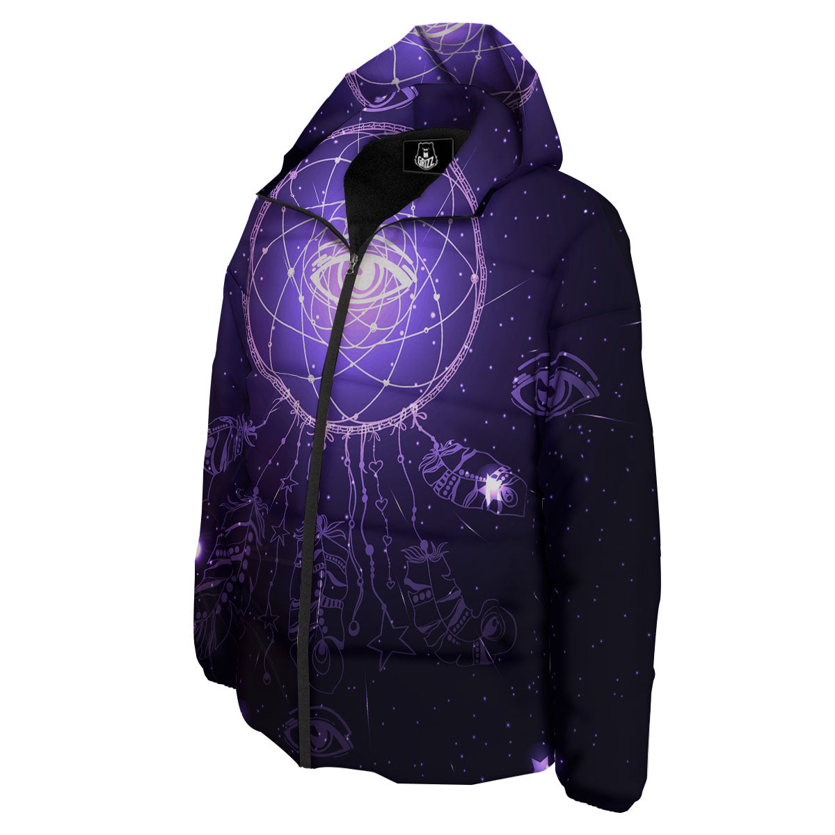 Dream Catcher Constellation Native Print Down Jacket-grizzshop