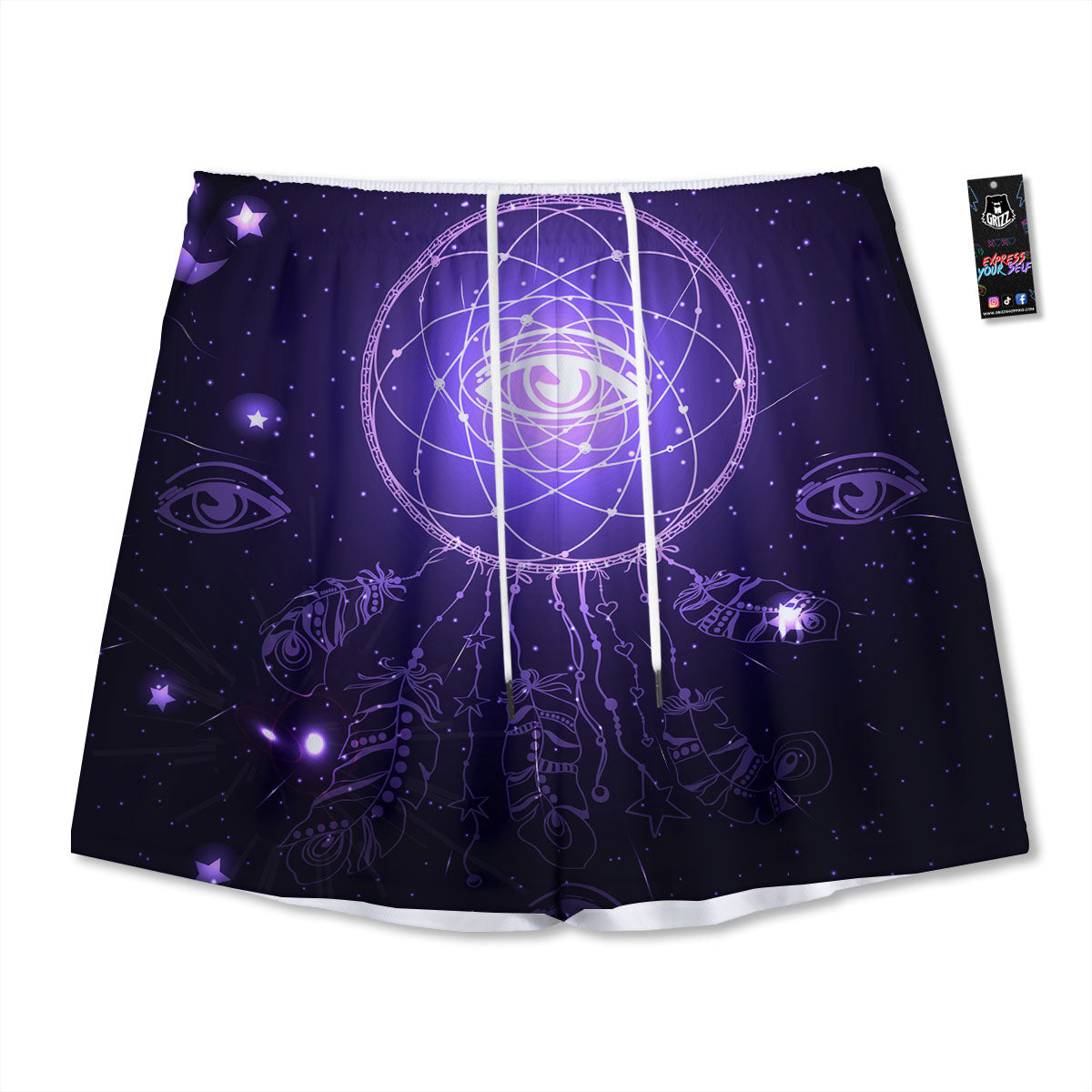 Dream Catcher Constellation Native Print Mesh Shorts
