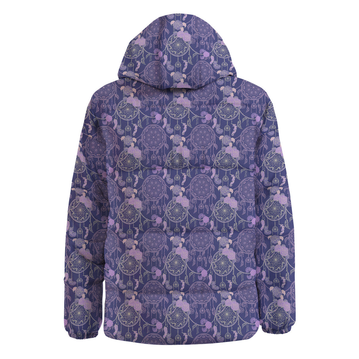 Dream Catcher Floral Print Pattern Down Jacket-grizzshop