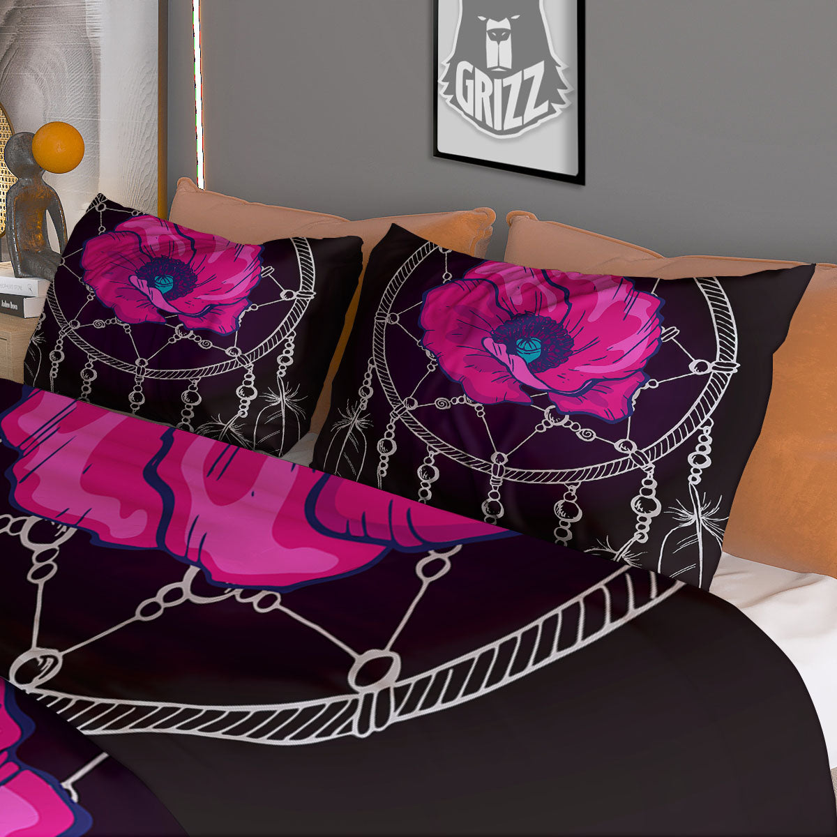 Dream Catcher Flower Bohemian Print Duvet Cover Bedding Set-grizzshop