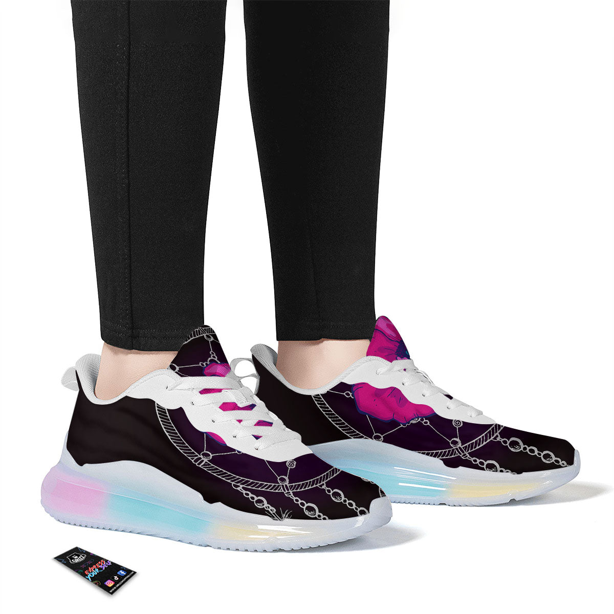 Dream Catcher Flower Bohemian Print Running Sneakers-grizzshop