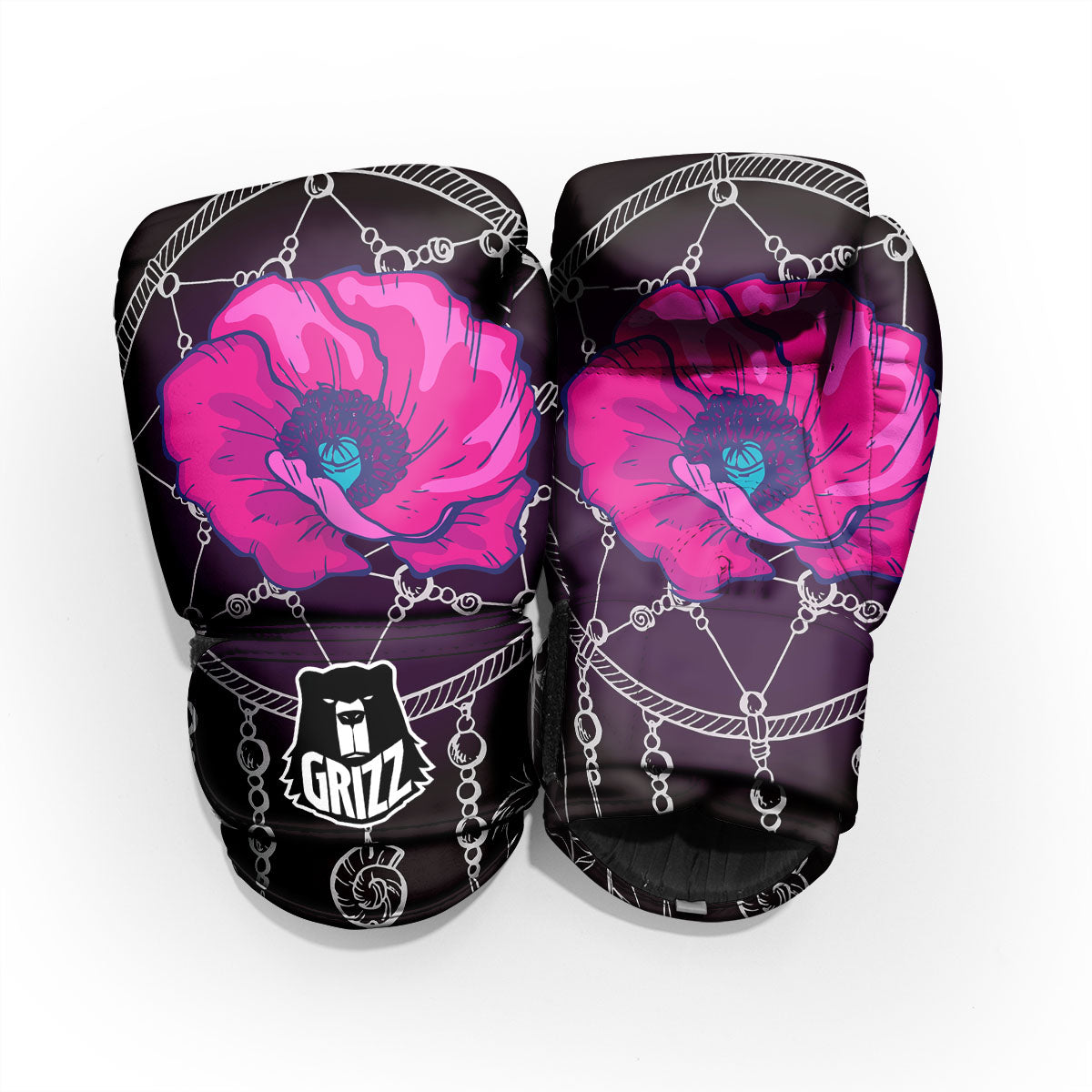 Dream Catcher Flower Bohemian Print Sparring Gloves-grizzshop
