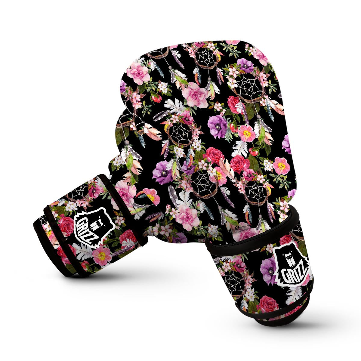 Dream Catcher Flower Boho Feather Boxing Gloves-grizzshop