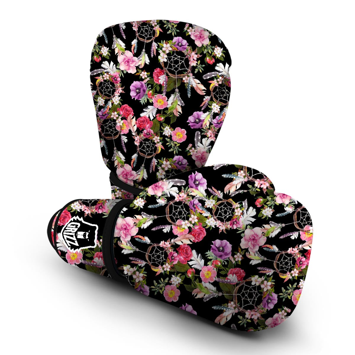 Dream Catcher Flower Boho Feather Boxing Gloves-grizzshop