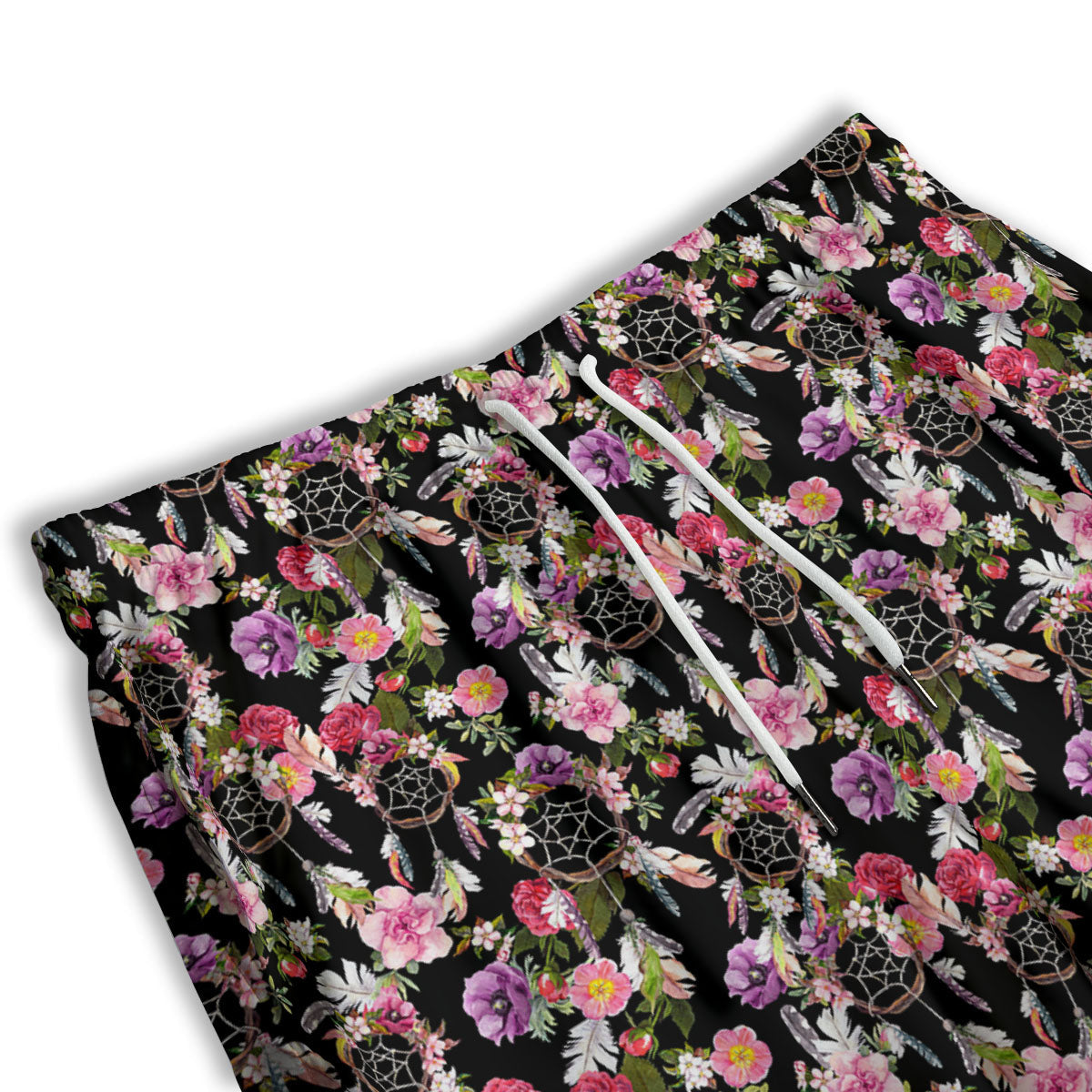 Dream Catcher Flower Print Pattern Men's Athletic Shorts-grizzshop