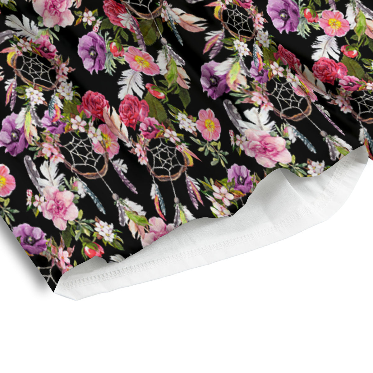 Dream Catcher Flower Print Pattern Men's Athletic Shorts-grizzshop