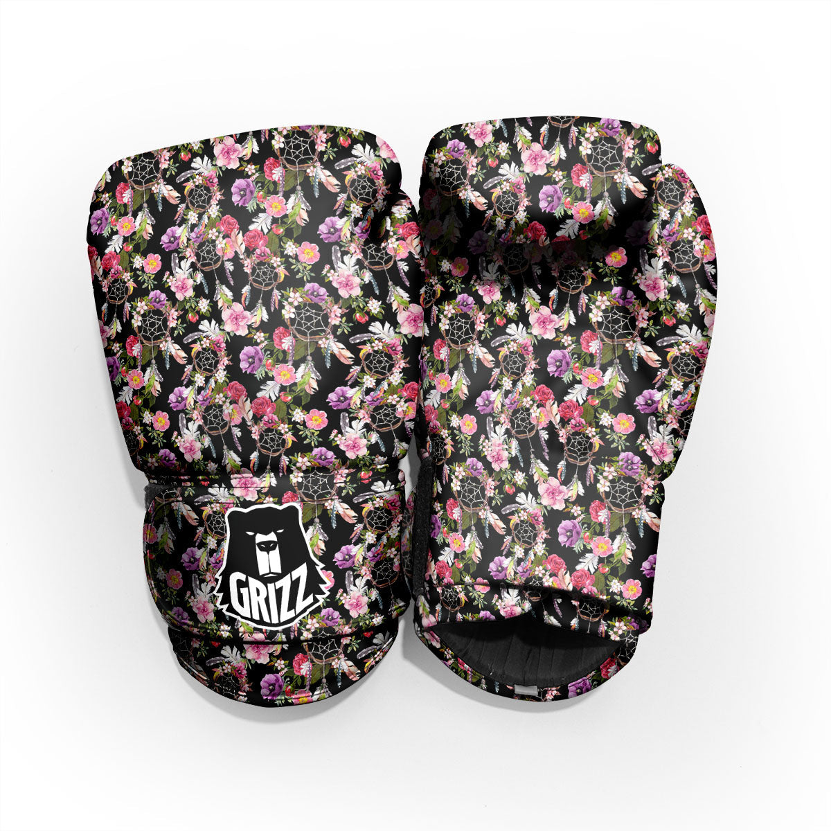 Dream Catcher Flower Print Pattern Sparring Gloves-grizzshop