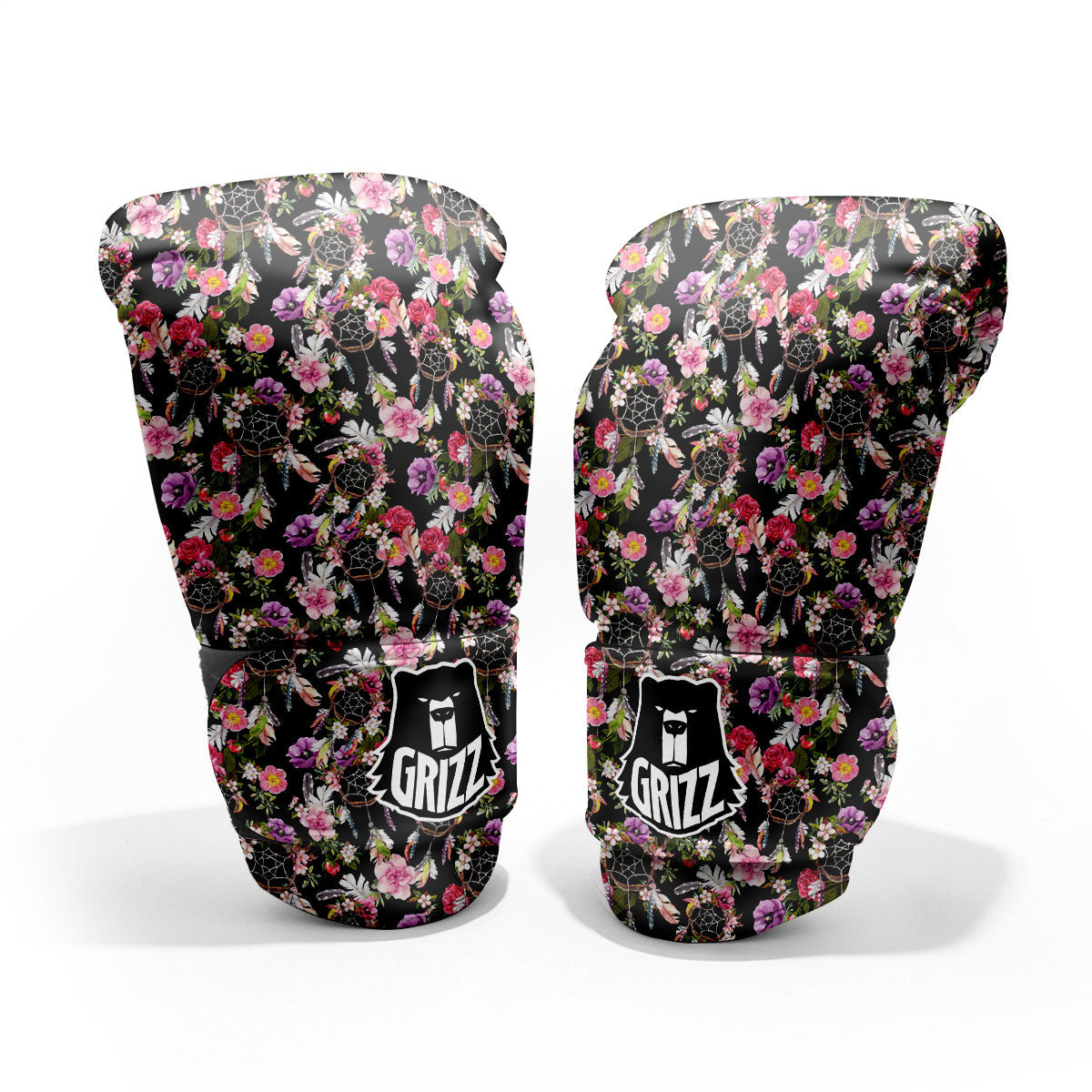 Dream Catcher Flower Print Pattern Sparring Gloves-grizzshop