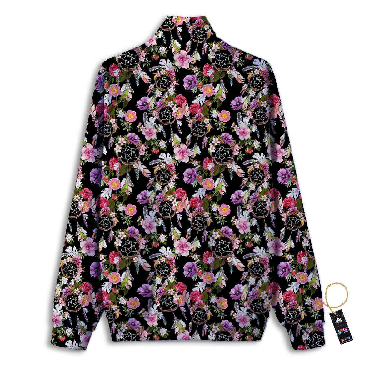 Dream Catcher Flower Print Pattern Track Jacket-grizzshop