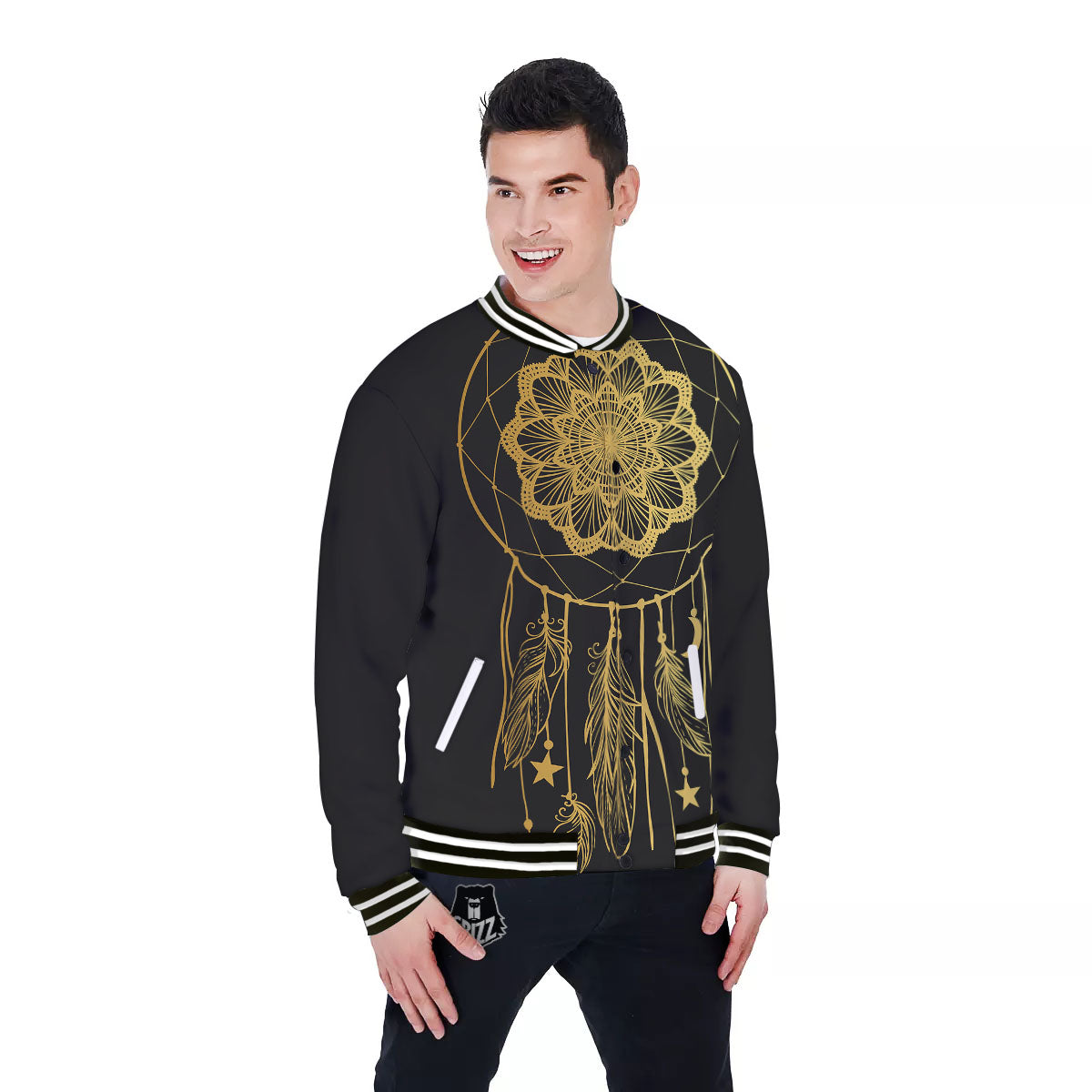 Dream Catcher Indian Tribal Print Baseball Jacket-grizzshop