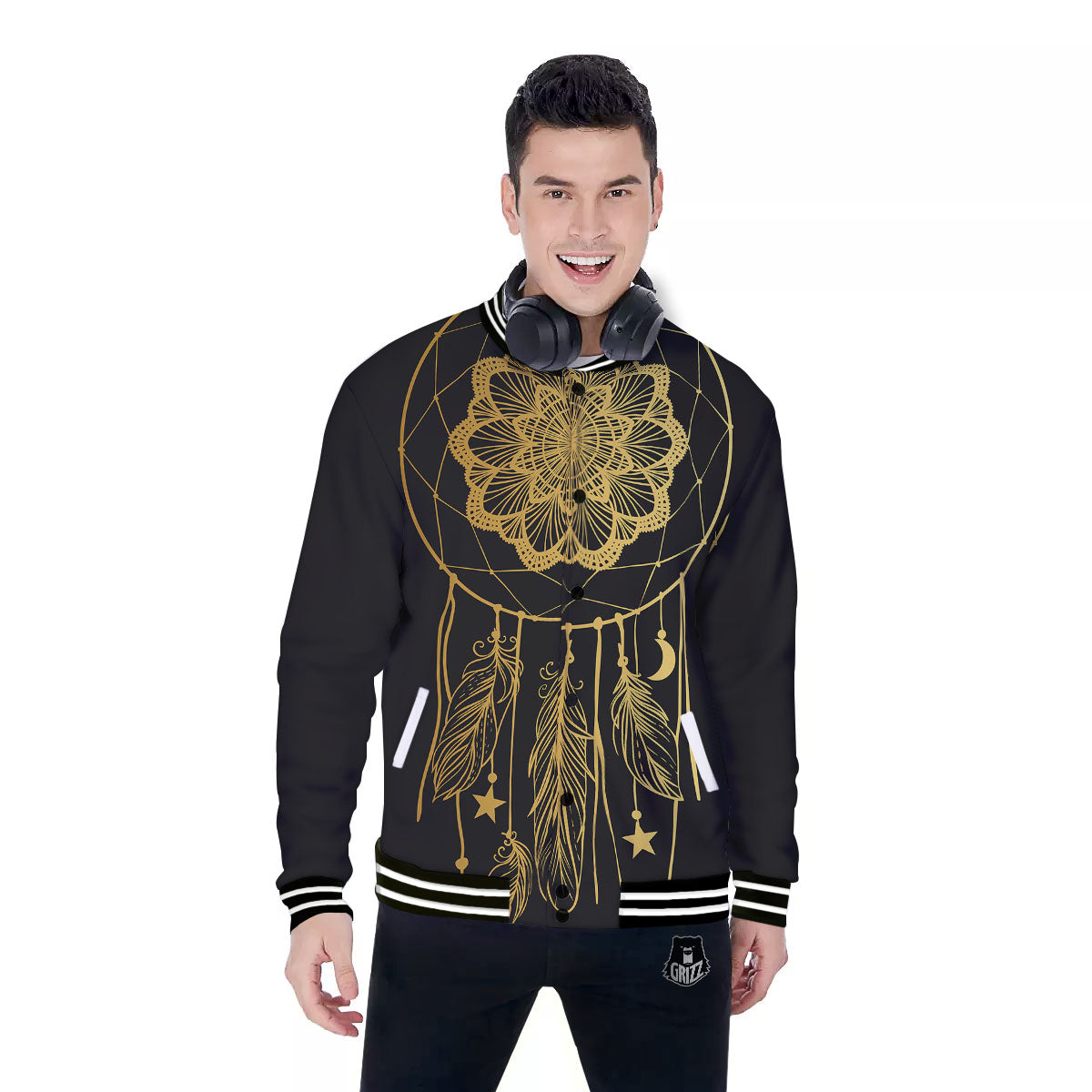 Dream Catcher Indian Tribal Print Baseball Jacket-grizzshop