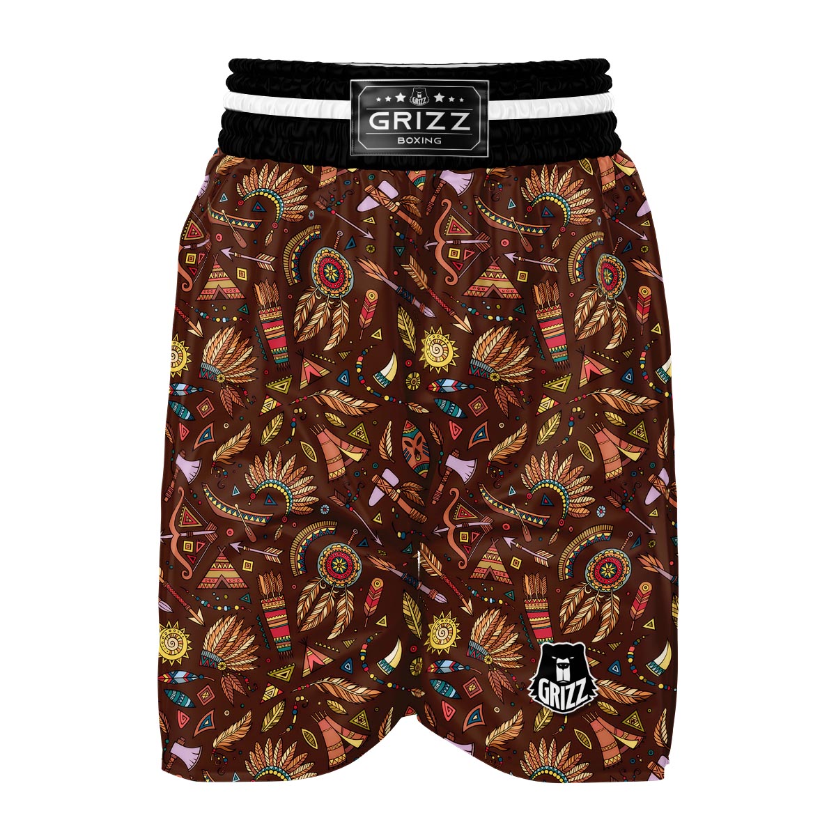 Dream Catcher Native American Boho Feather Boxing Shorts-grizzshop