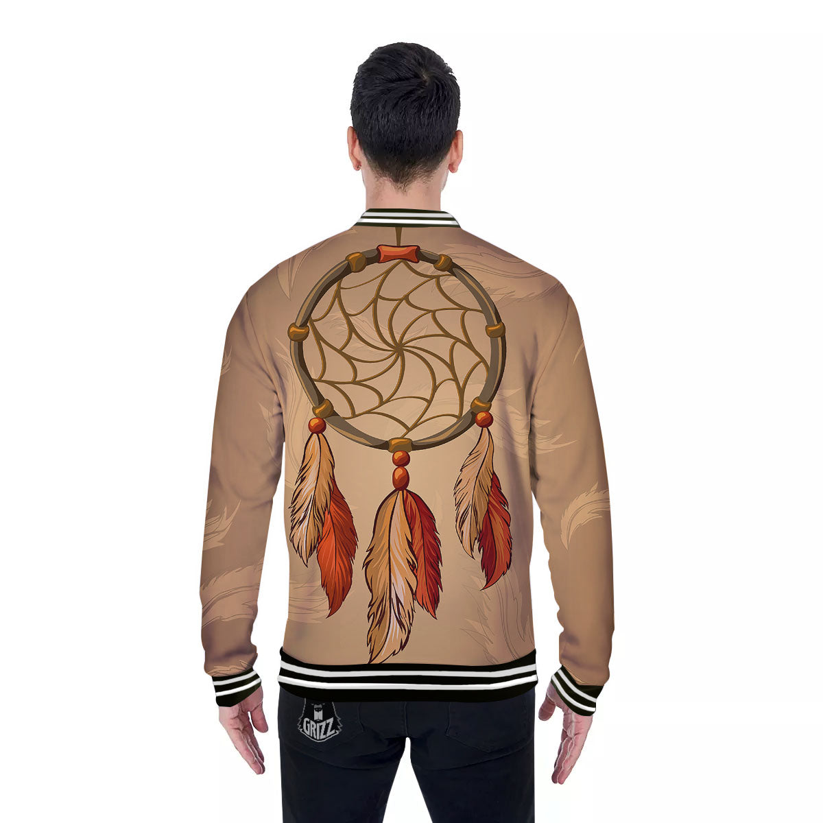 Dream Catcher Native American Print Baseball Jacket-grizzshop