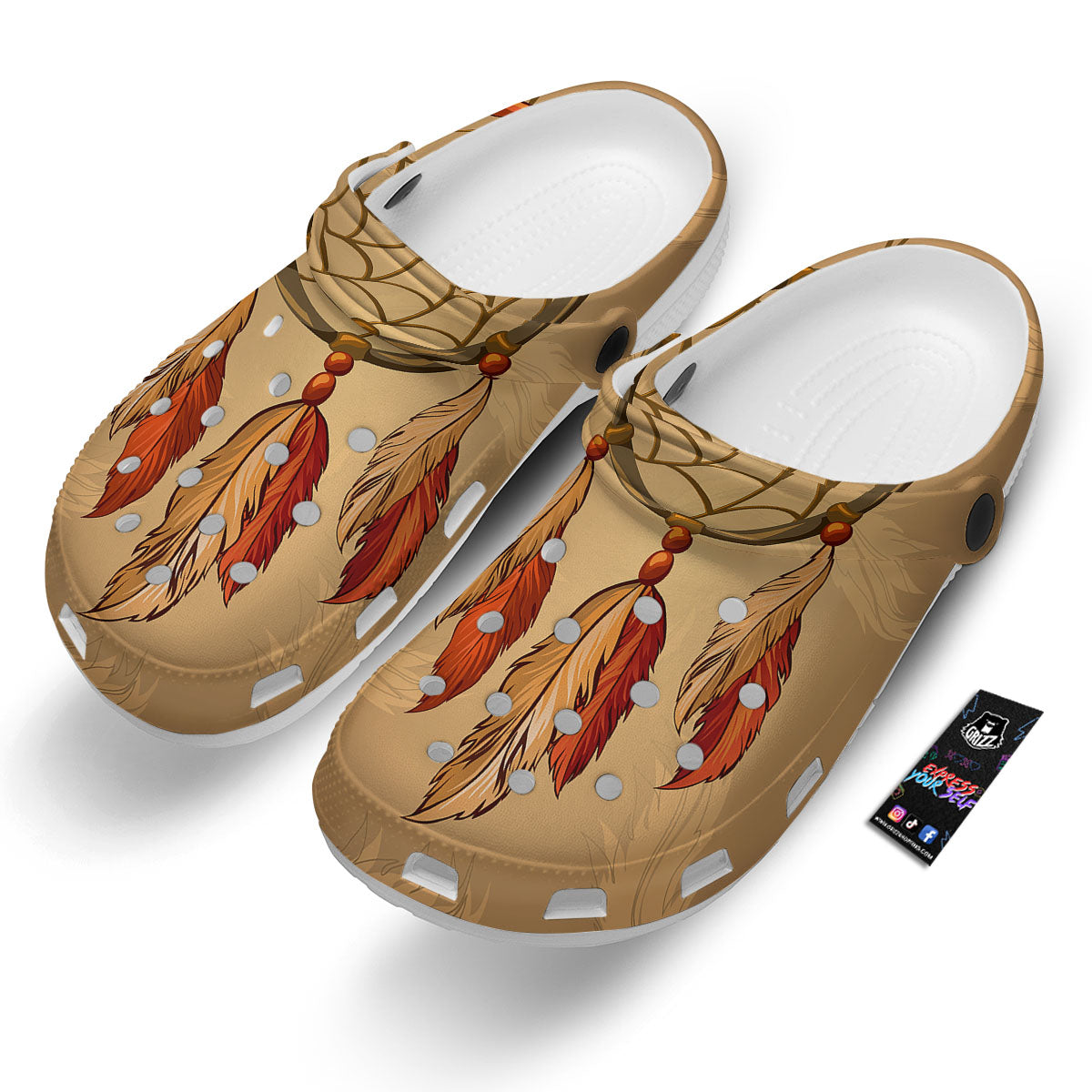 Dream Catcher Native American Print Clog-grizzshop