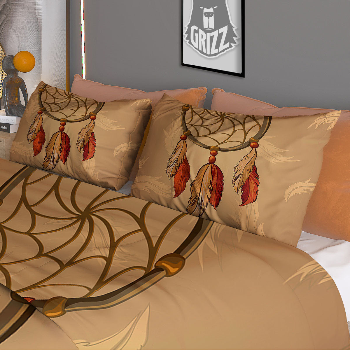 Dream Catcher Native American Print Duvet Cover Bedding Set