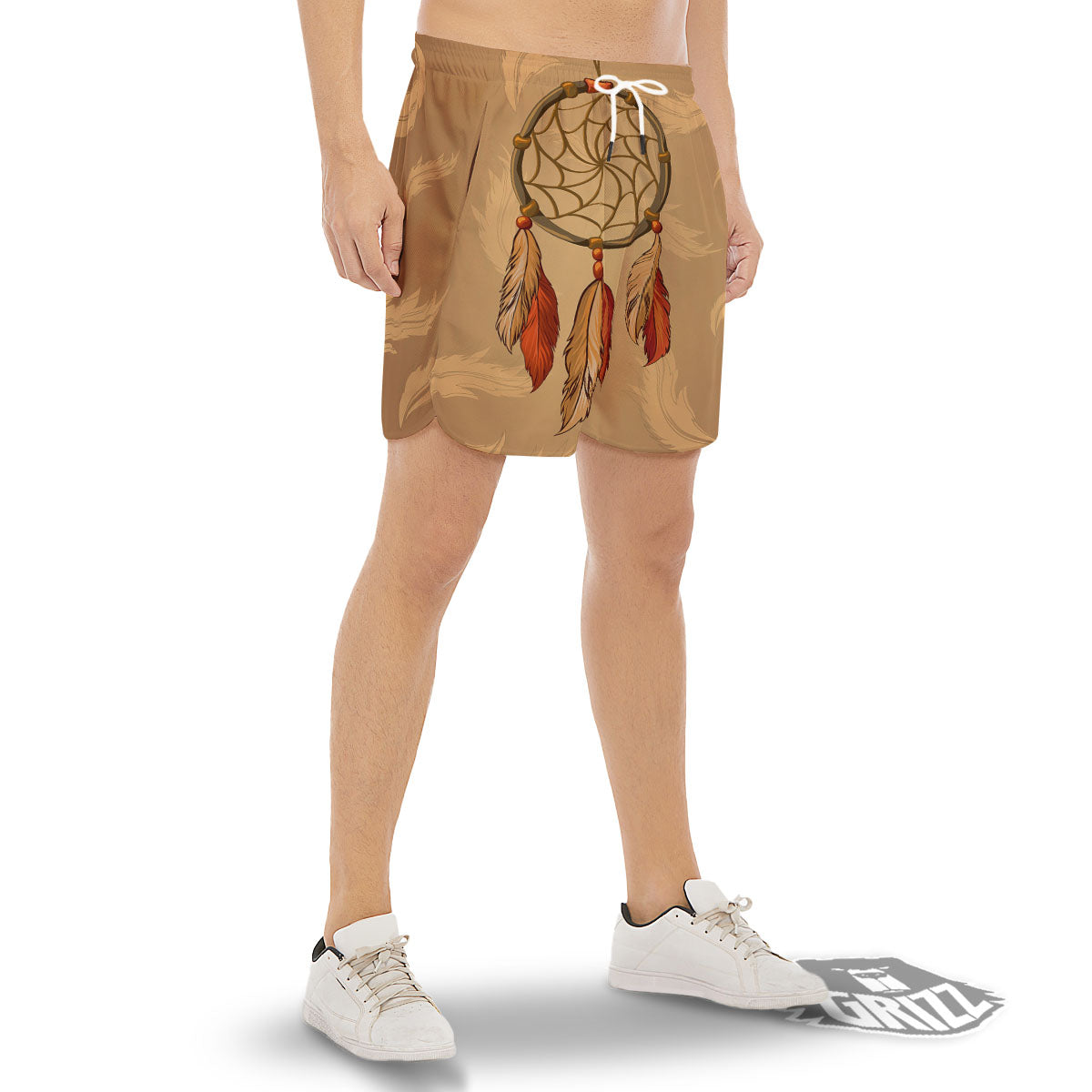 Dream Catcher Native American Print Men's Gym Shorts-grizzshop
