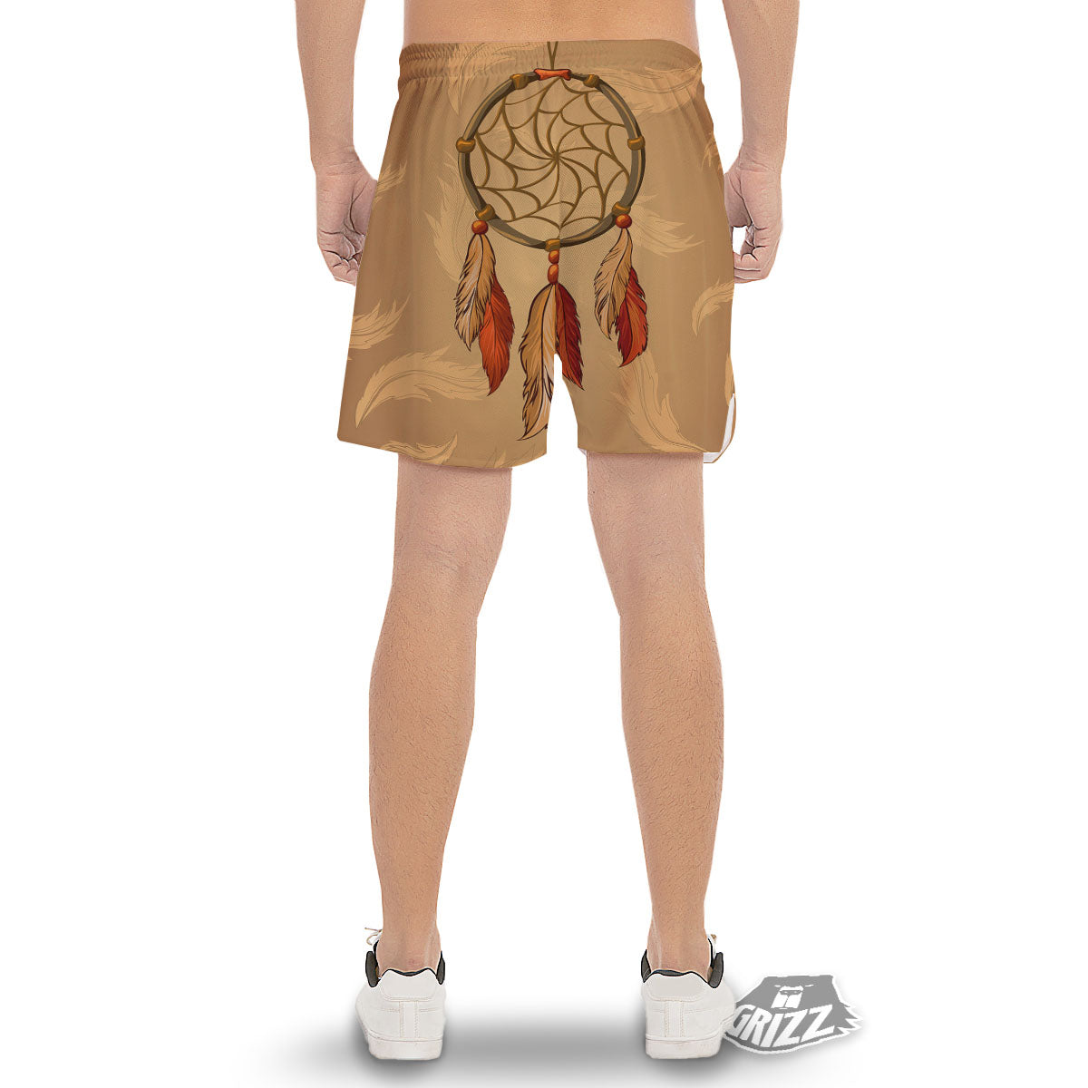 Dream Catcher Native American Print Men's Gym Shorts-grizzshop