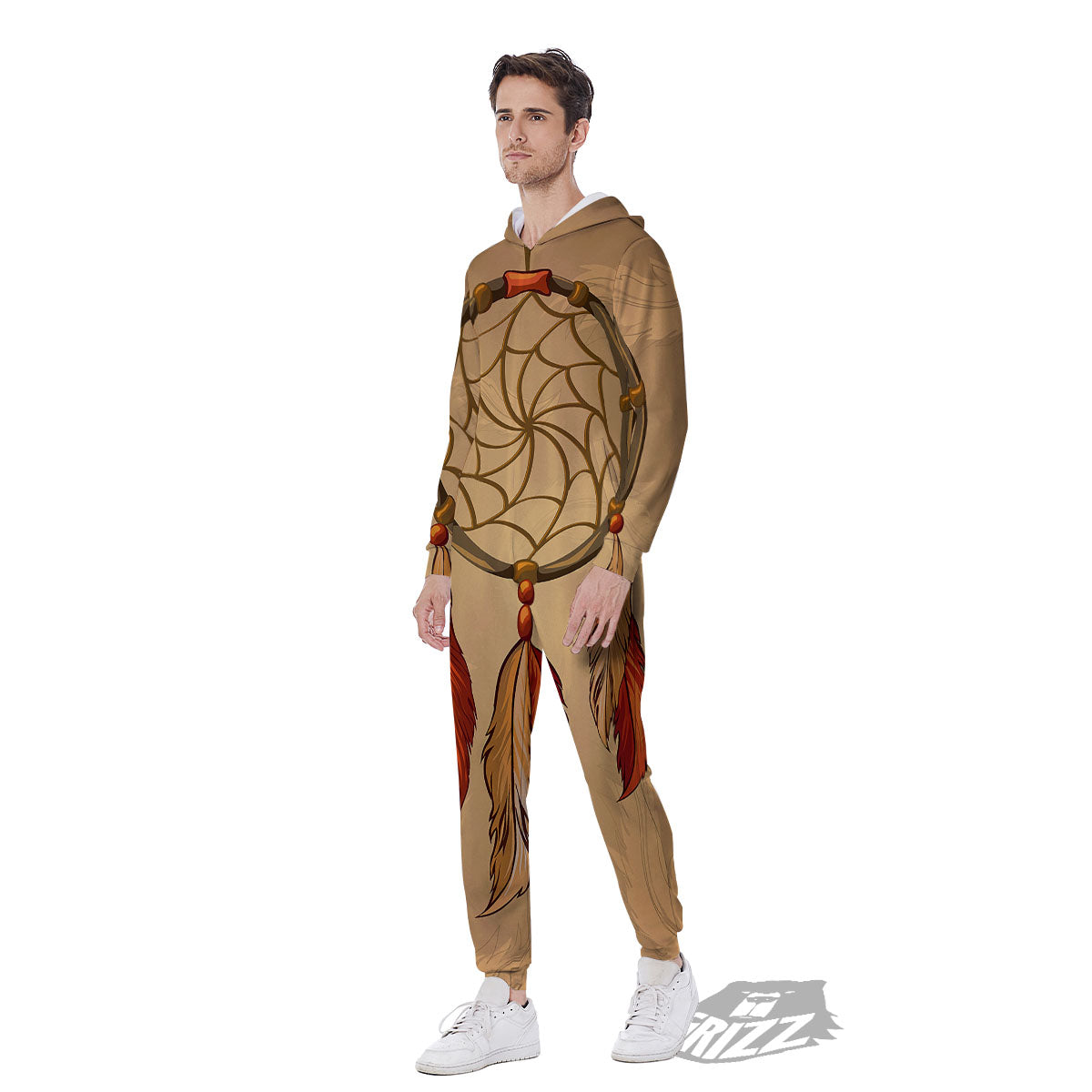 Dream Catcher Native American Print Men's Jumpsuit-grizzshop