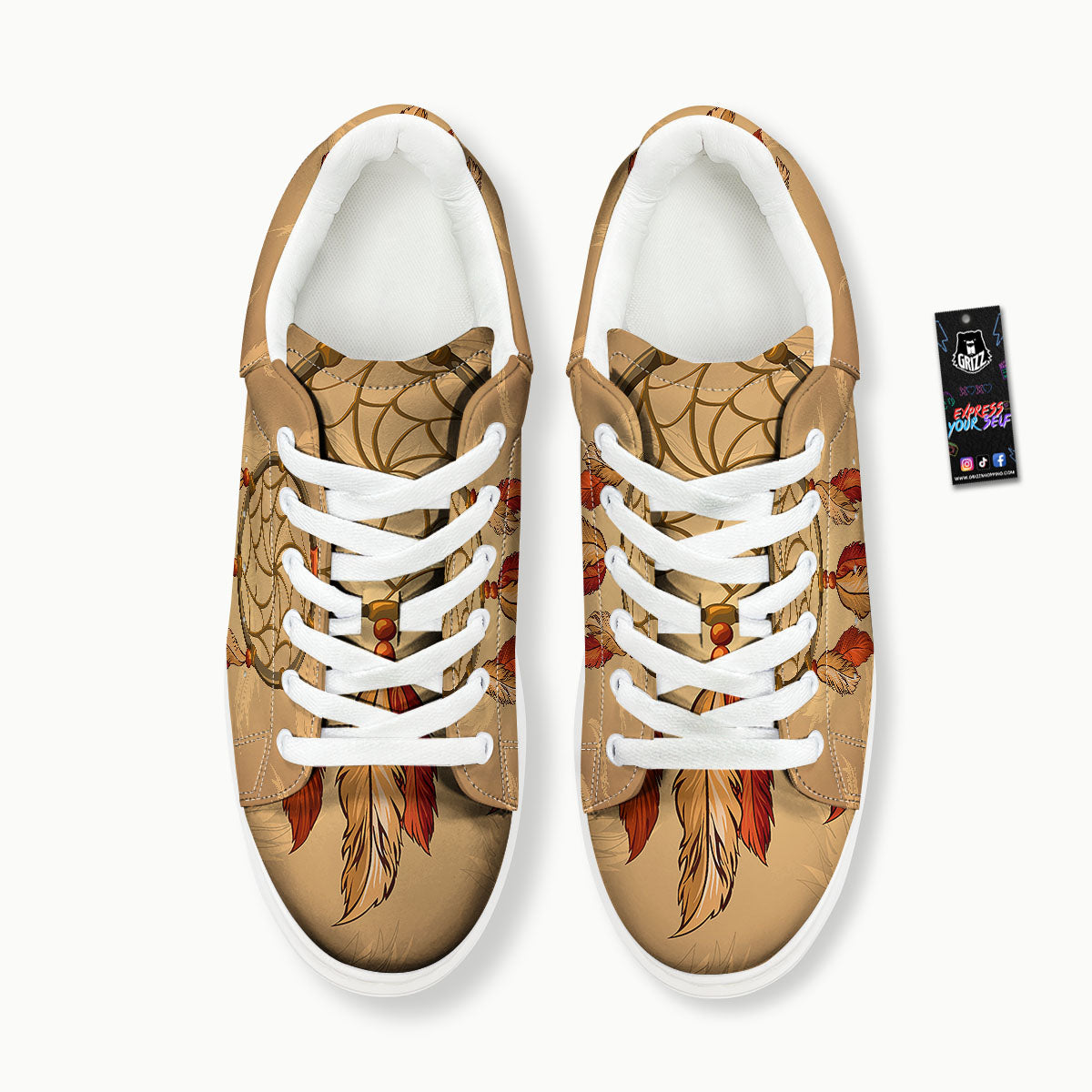 Dream Catcher Native American Print Platform Shoes-grizzshop