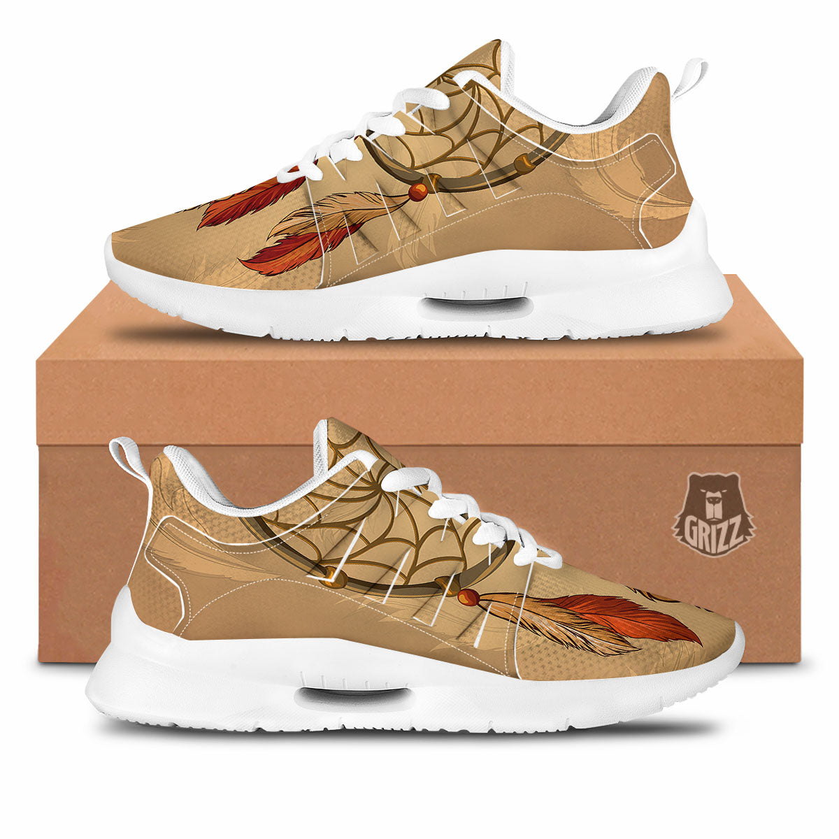 Dream Catcher Native American Print Tennis Shoes-grizzshop
