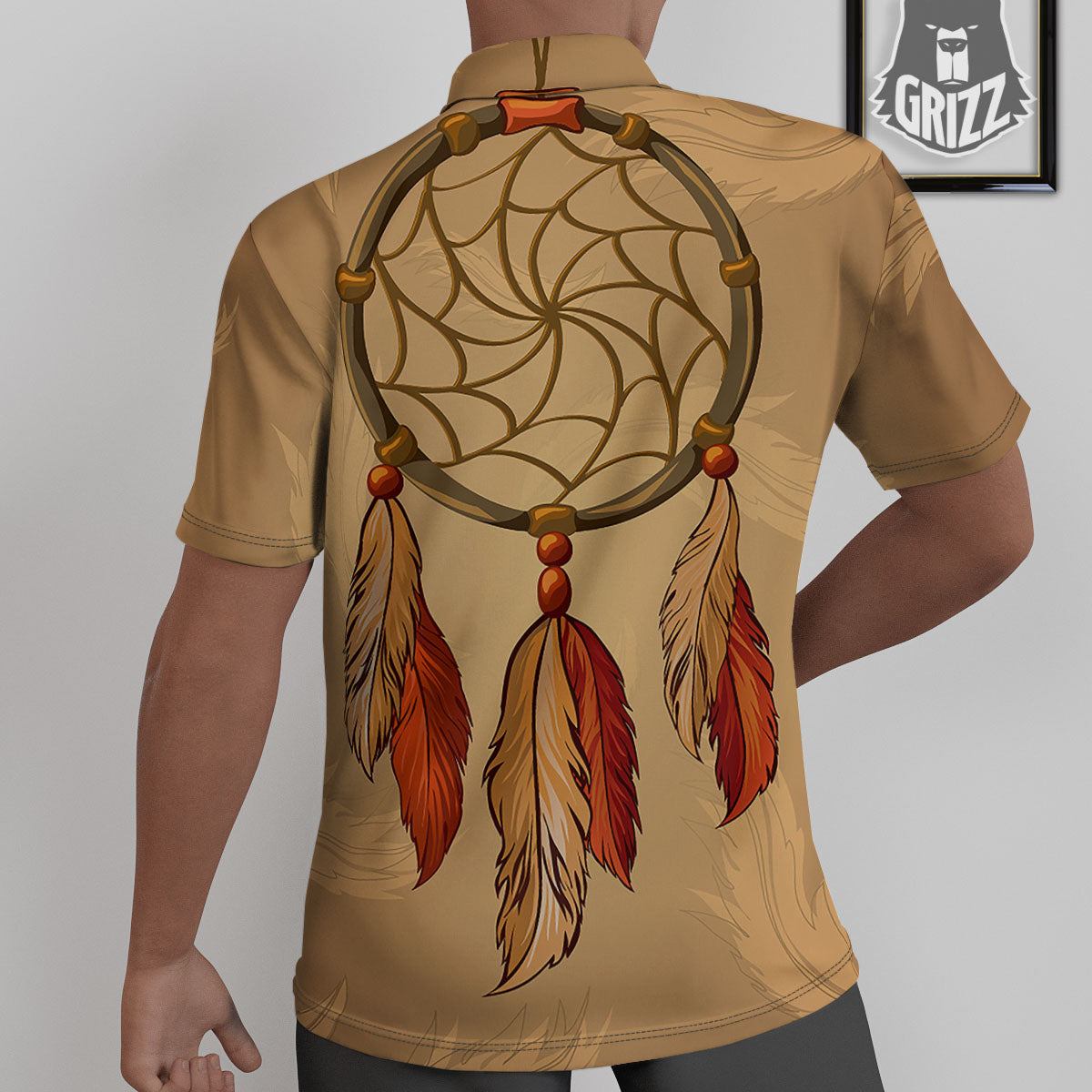 Dream Catcher Native American Print Untucked Shirts-grizzshop