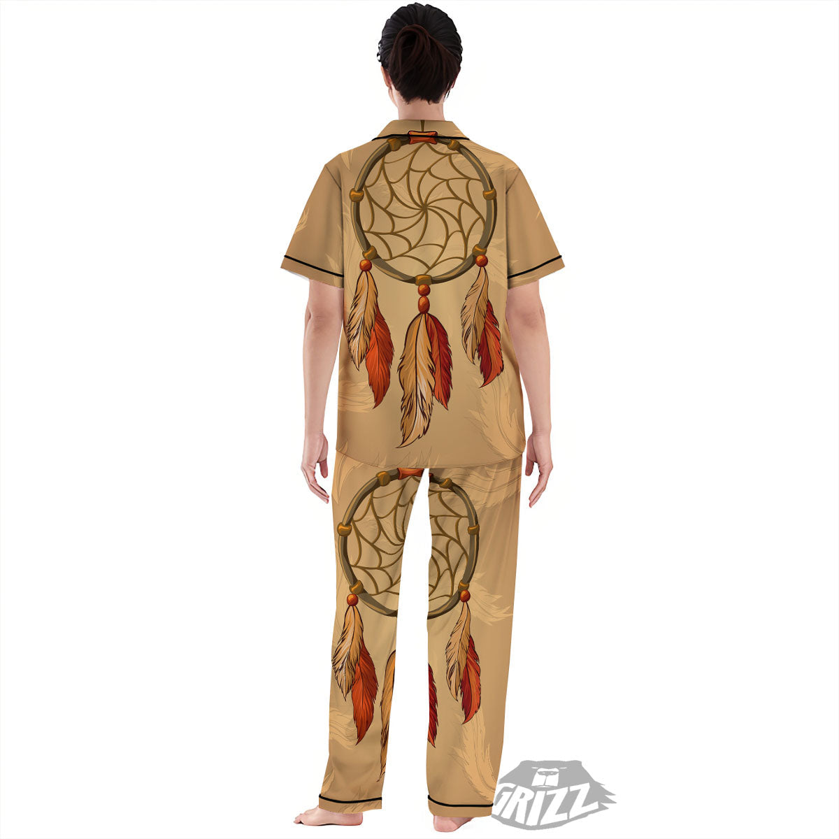 Dream Catcher Native American Print Women's Pajamas Set-grizzshop