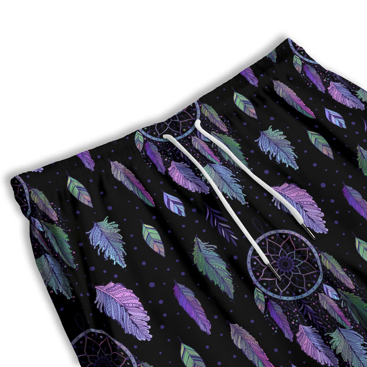 Dream Catcher Purple And Teal Print Pattern Men's Athletic Shorts