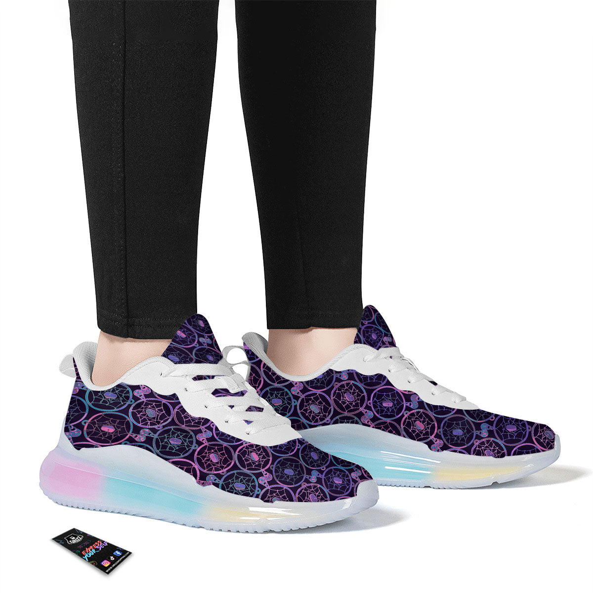 Dream Catcher Purple Boho Print Pattern Running Sneakers-grizzshop