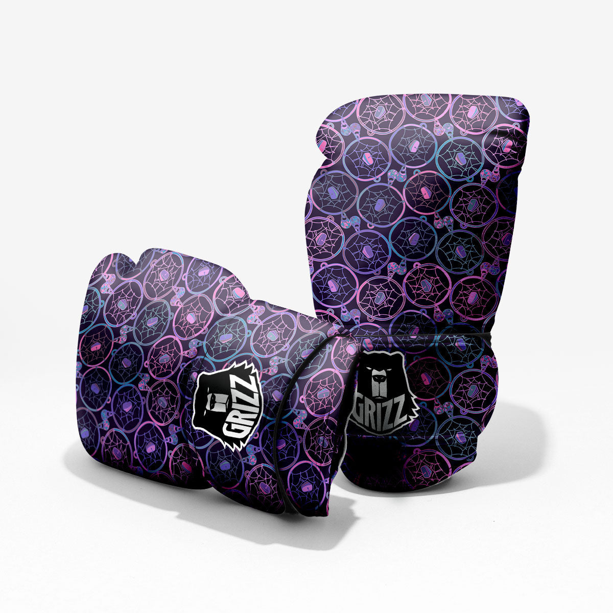 Dream Catcher Purple Boho Print Pattern Pro Boxing Glove