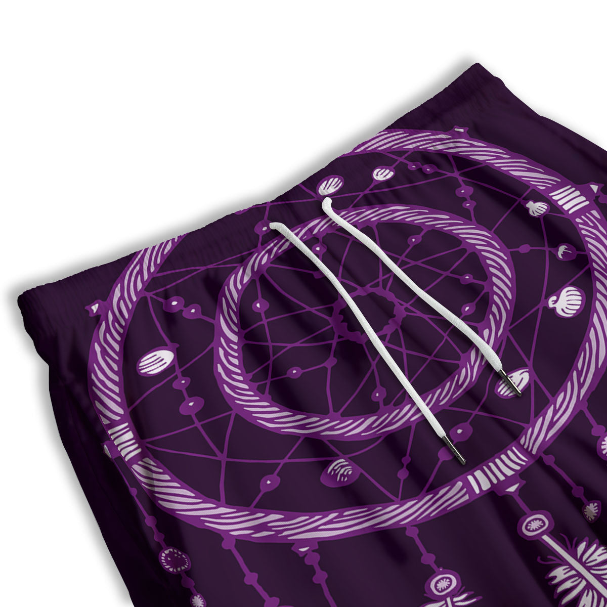 Dream Catcher Purple Indian Print Men's Athletic Shorts