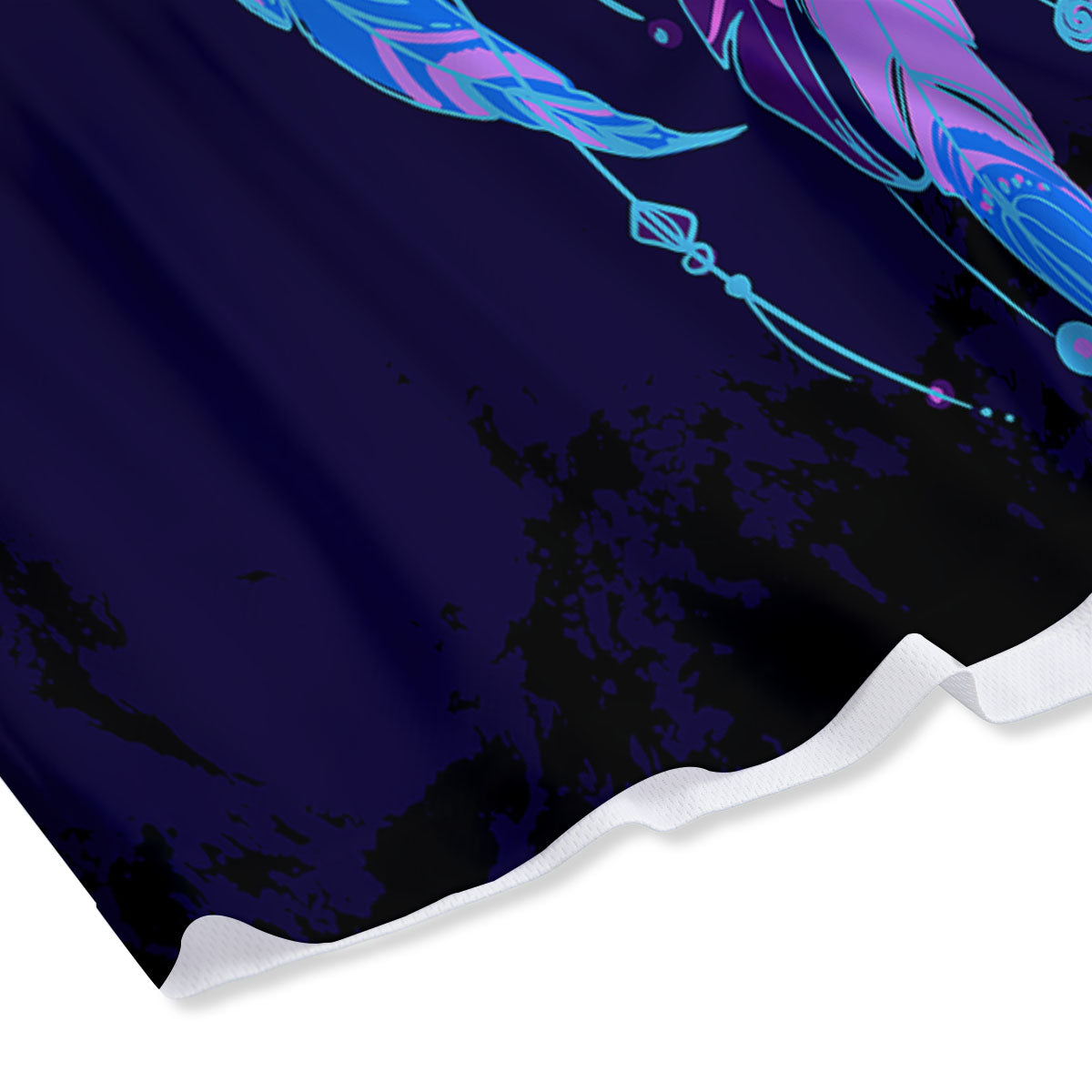 Dream Catcher Purple Native Print Mesh Shorts
