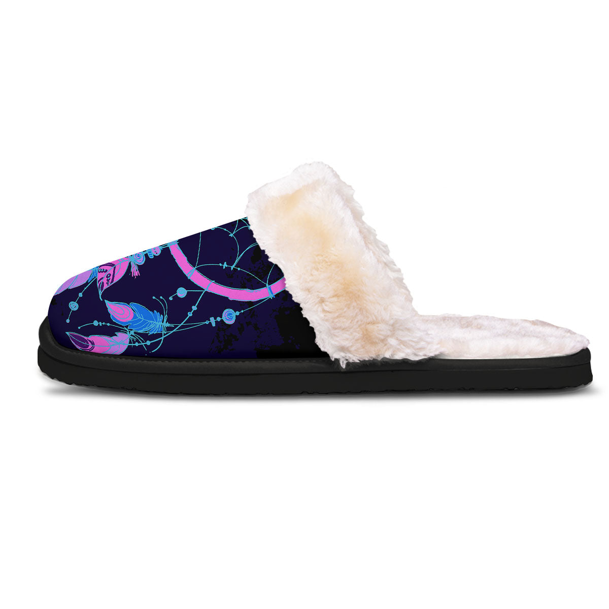 Dream Catcher Purple Native Print Slippers-grizzshop