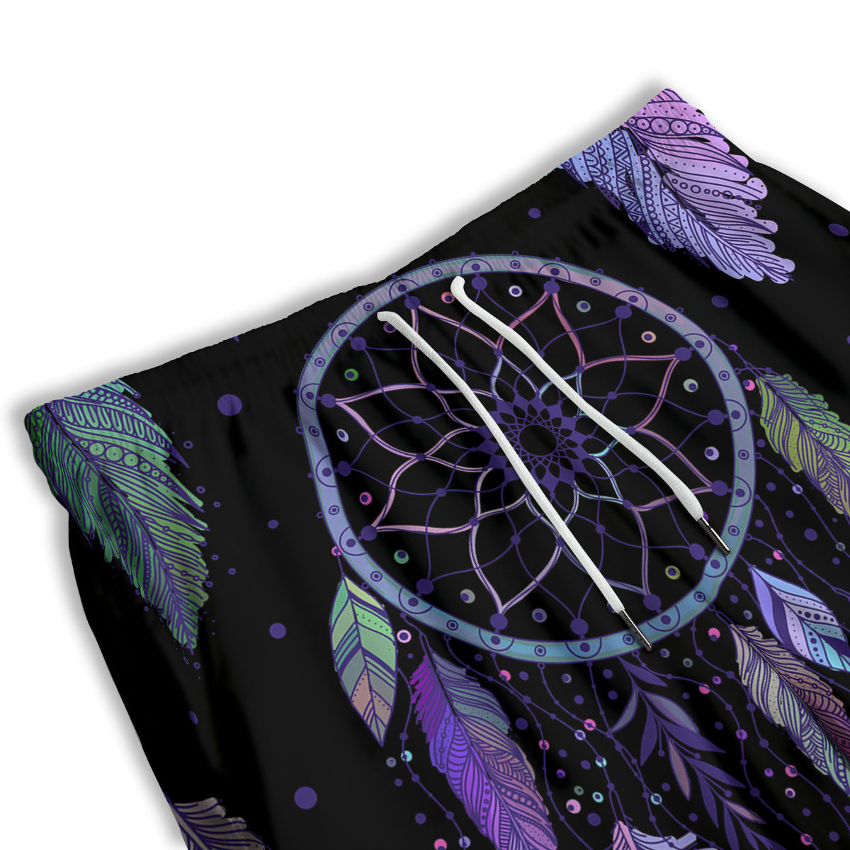 Dream Catcher Teal And Purple Print Men's Athletic Shorts