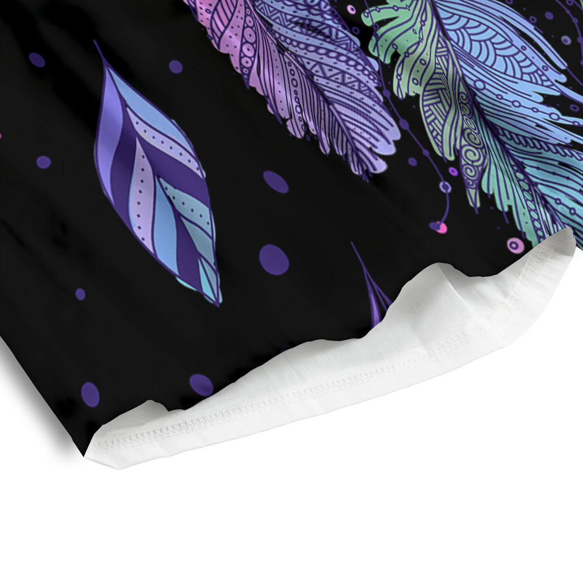 Dream Catcher Teal And Purple Print Men's Athletic Shorts