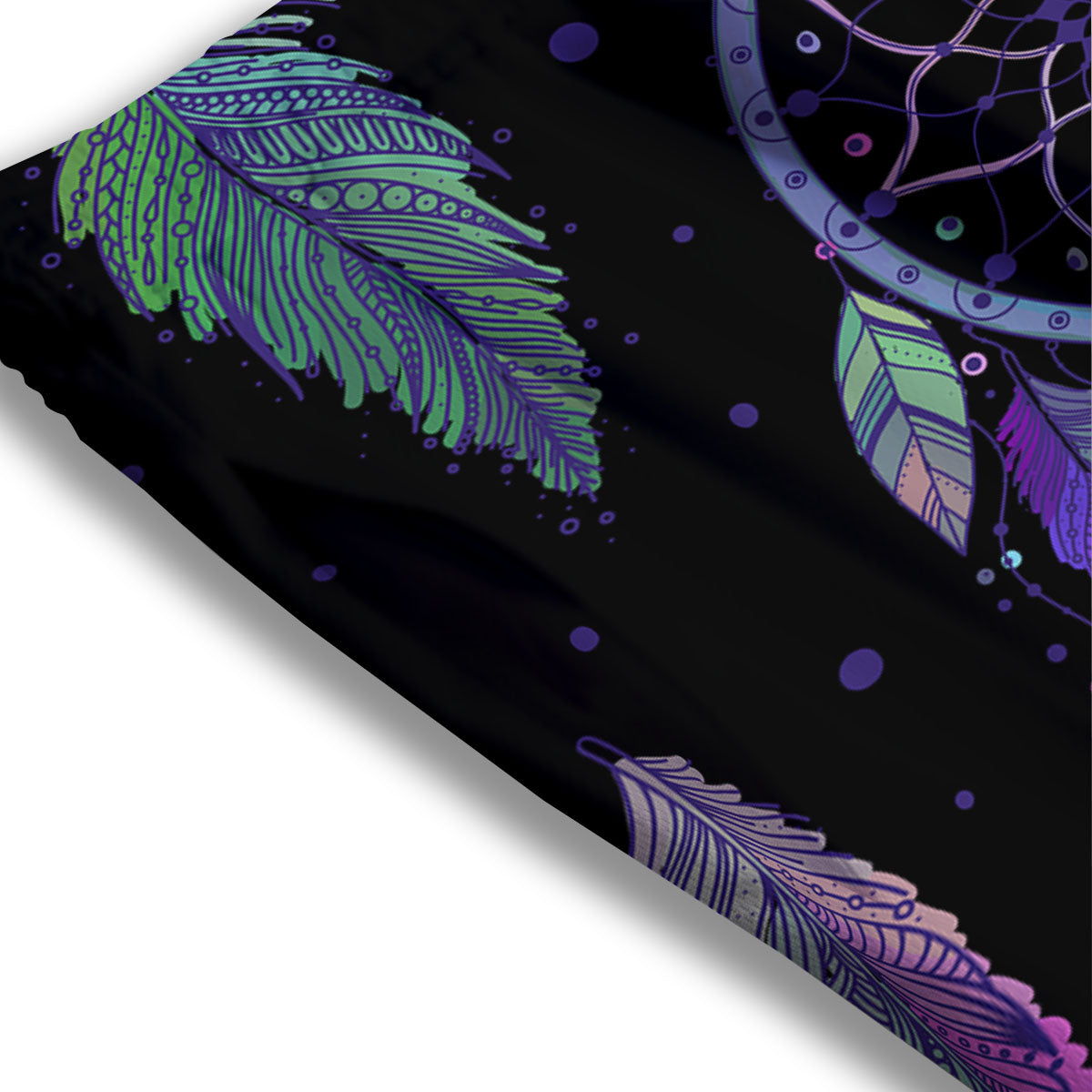 Dream Catcher Teal And Purple Print Mesh Shorts