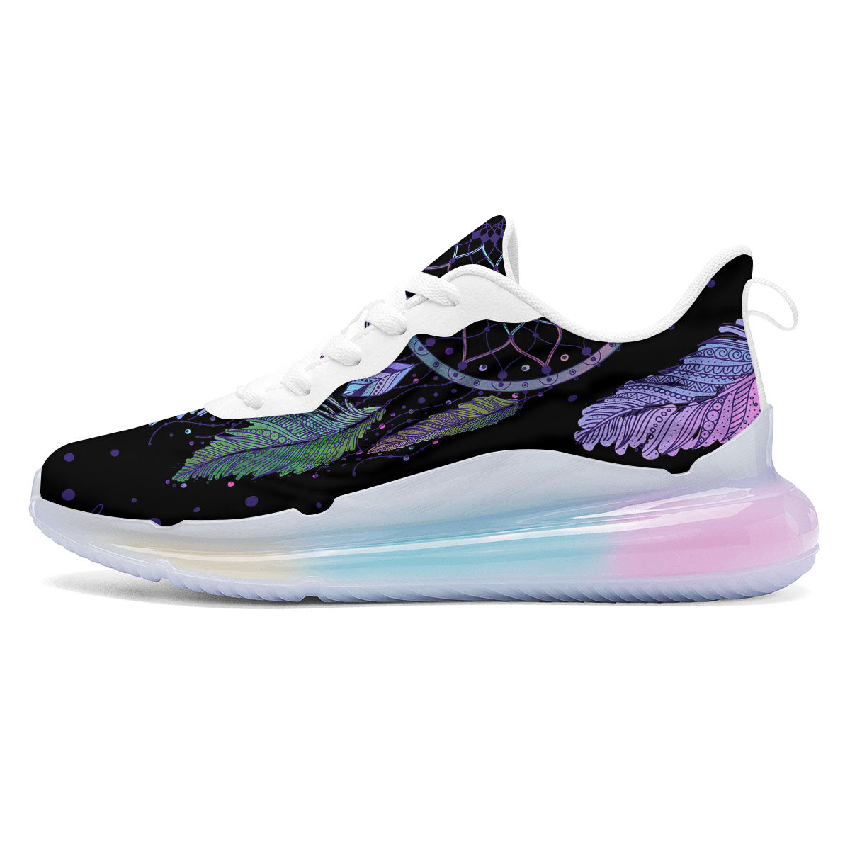 Dream Catcher Teal And Purple Print Running Sneakers-grizzshop