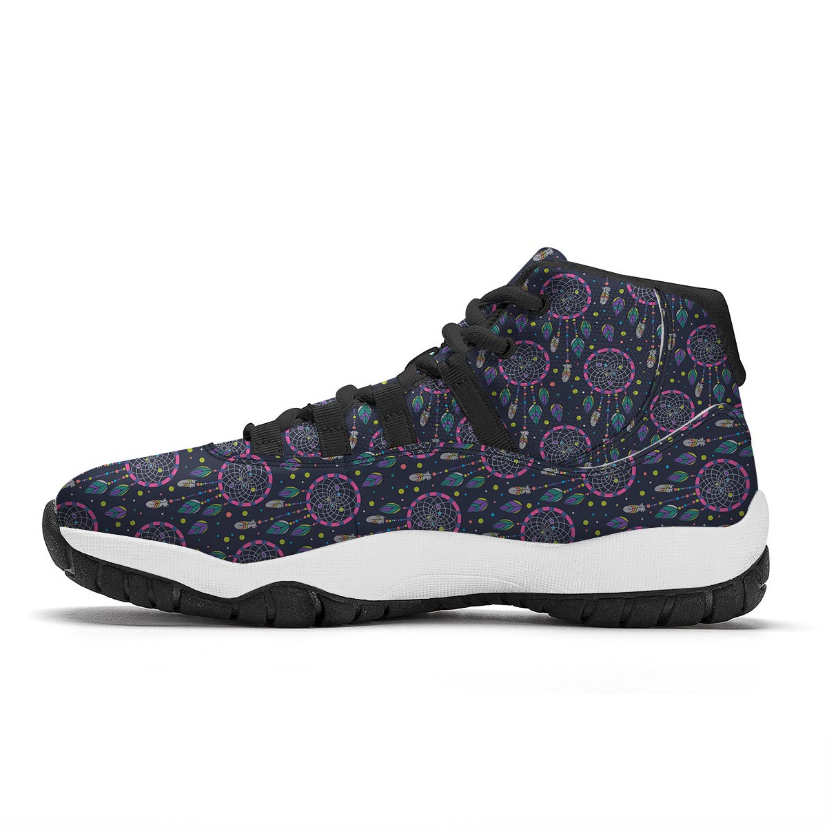 Dream Catcher Vintage Feather Black Bball Shoes-grizzshop