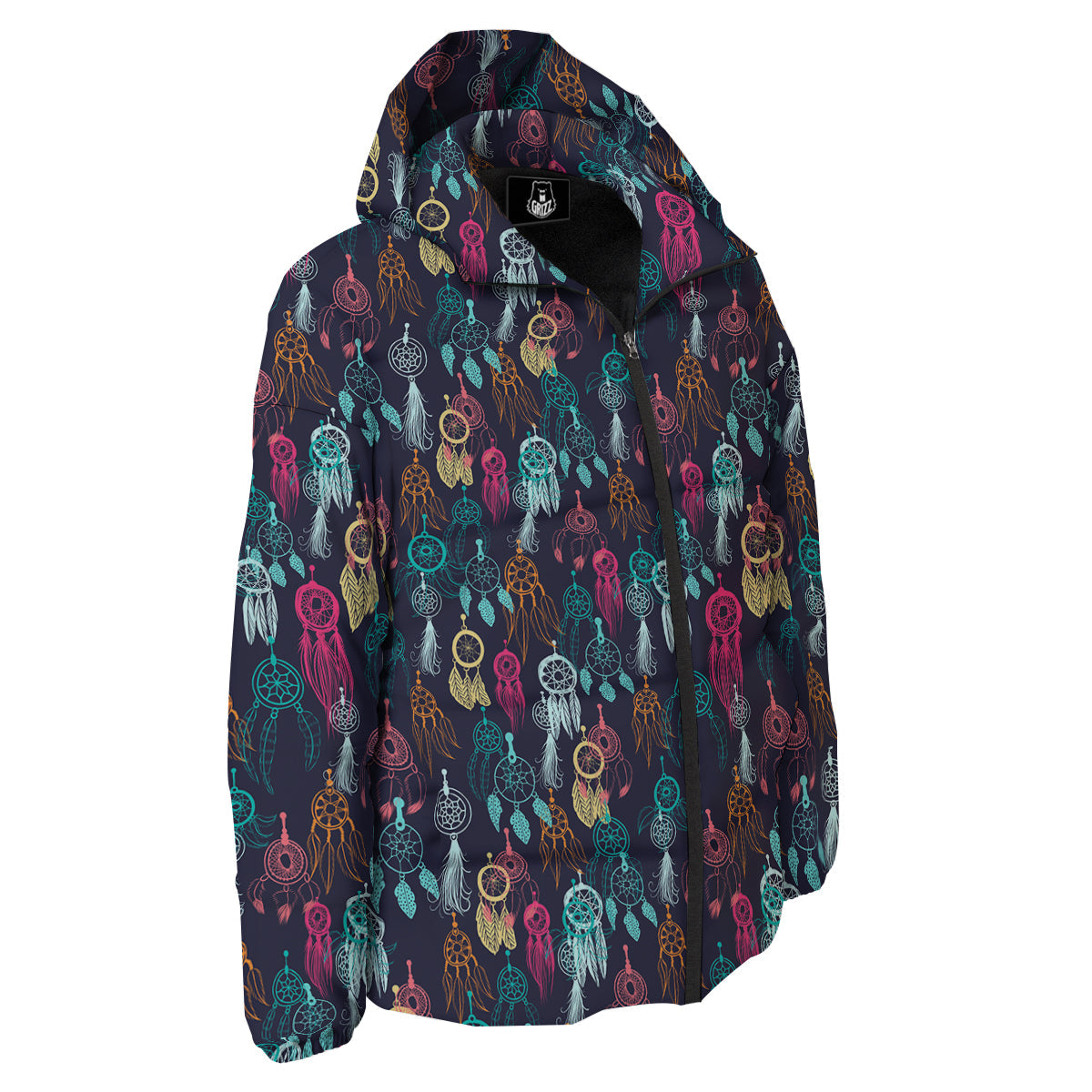 Dream Catcher Vintage Print Pattern Down Jacket-grizzshop