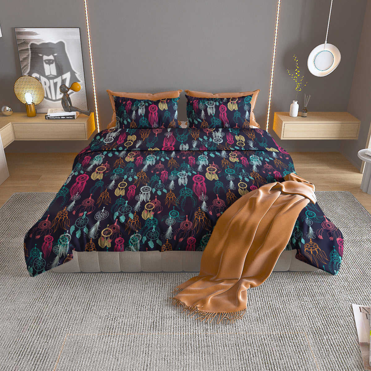 Dream Catcher Vintage Print Pattern Duvet Cover Bedding Set
