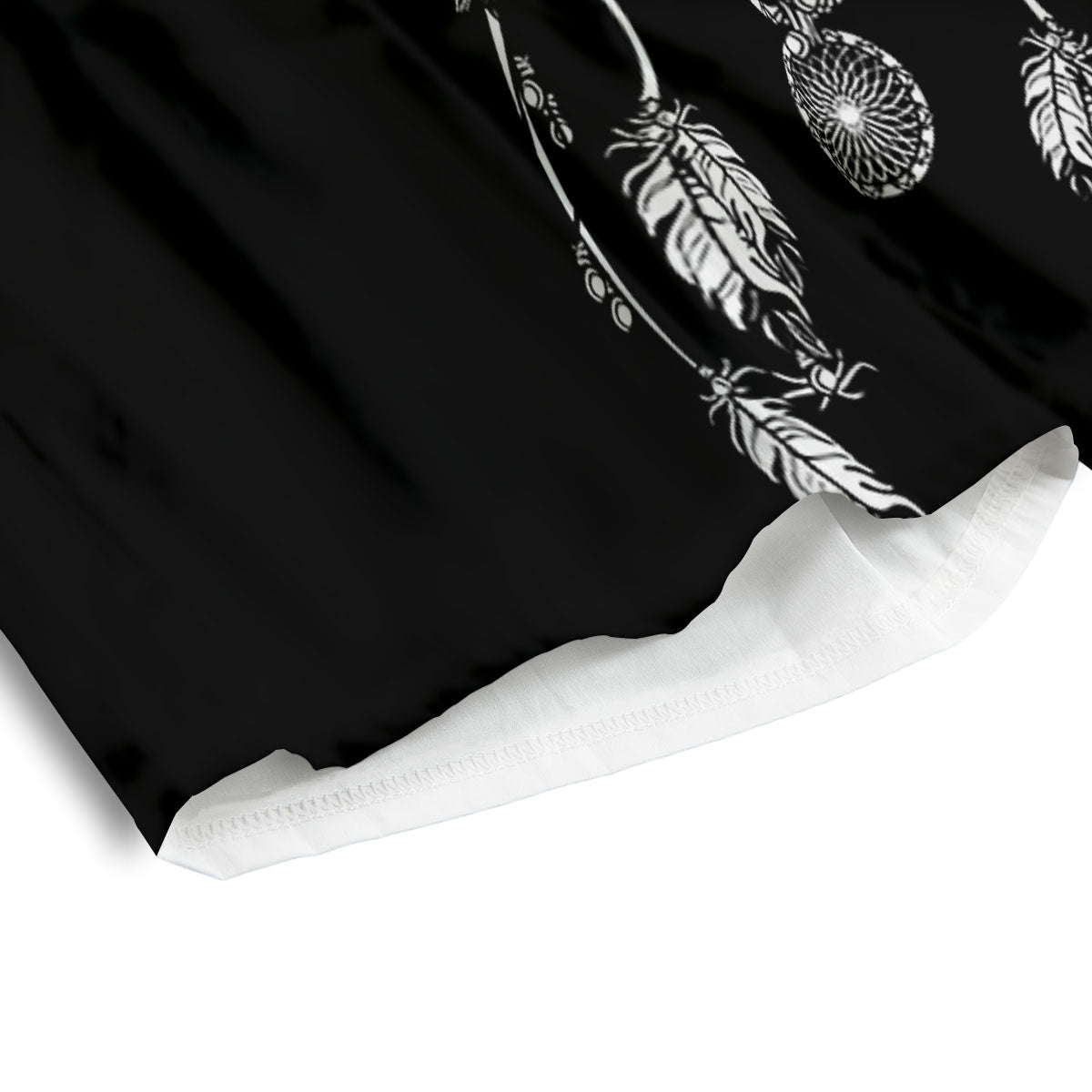 Dream Catcher White And Black Print Men's Athletic Shorts