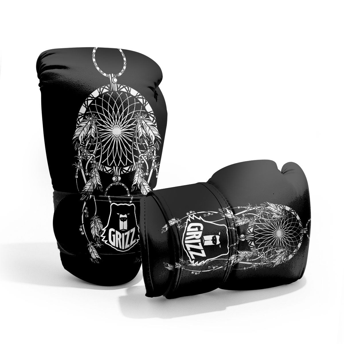 Dream Catcher White And Black Print Pro Boxing Glove
